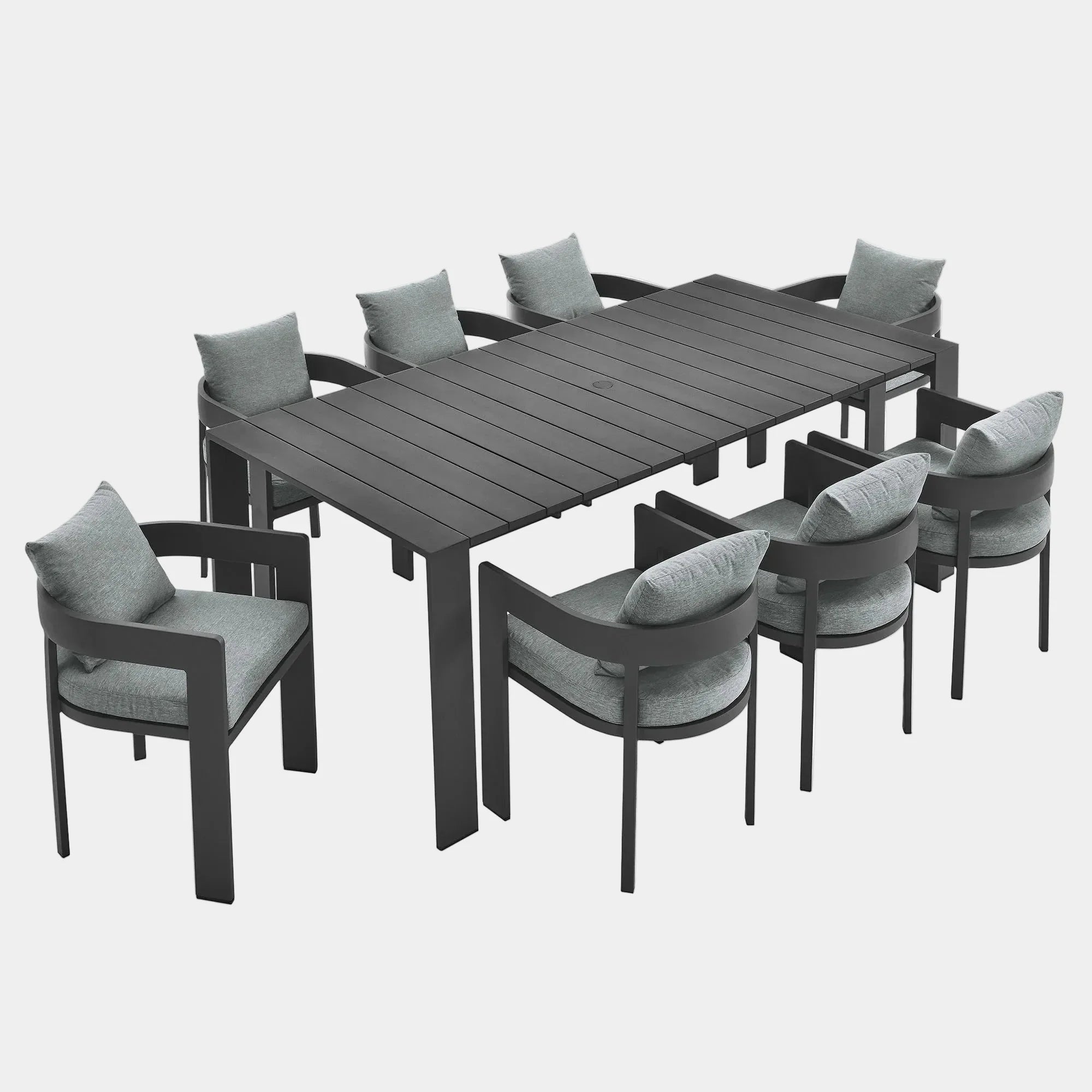 Tahoe 9-Piece Outdoor Patio Aluminum Dining