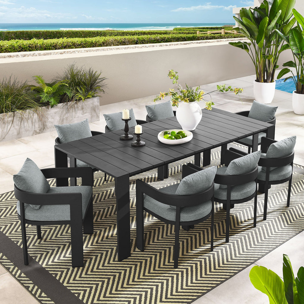Tahoe 9-Piece Outdoor Patio Aluminum Dining