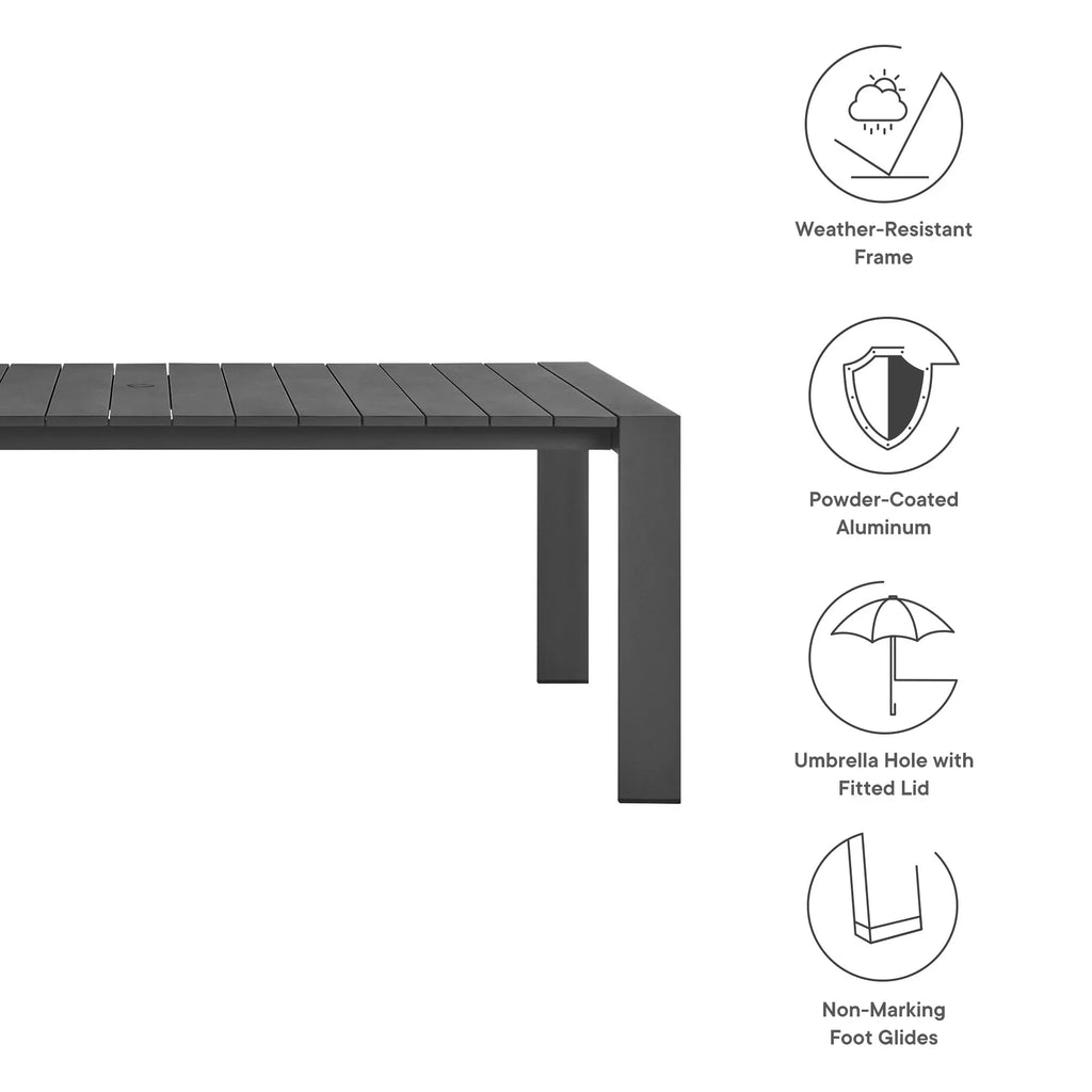 Tahoe 9-Piece Outdoor Patio Aluminum Dining