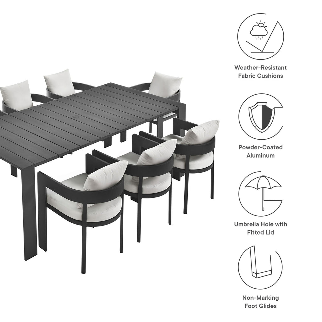 Tahoe 9-Piece Outdoor Patio Aluminum Dining