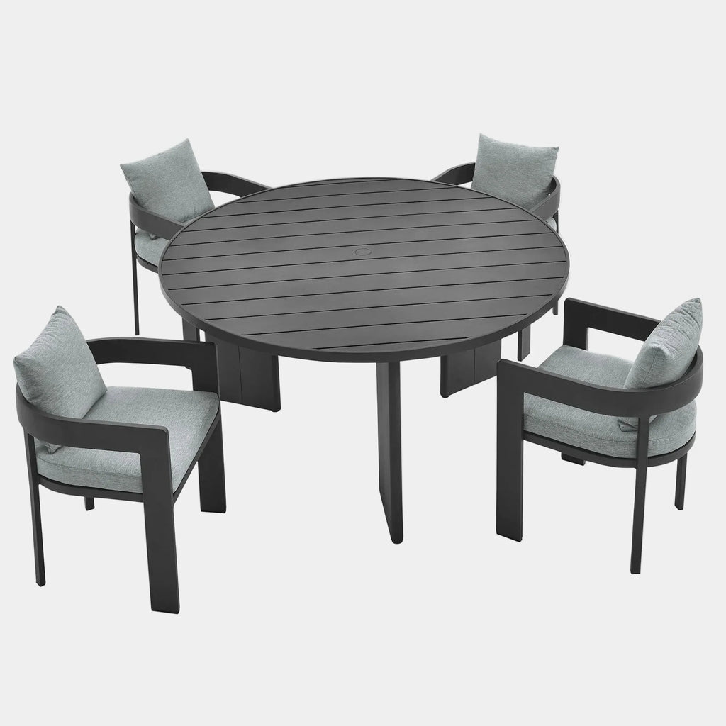 Tahoe 5-Piece Outdoor Patio Aluminum Dining Set