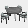 Tahoe 5-Piece Outdoor Patio Aluminum Dining Set