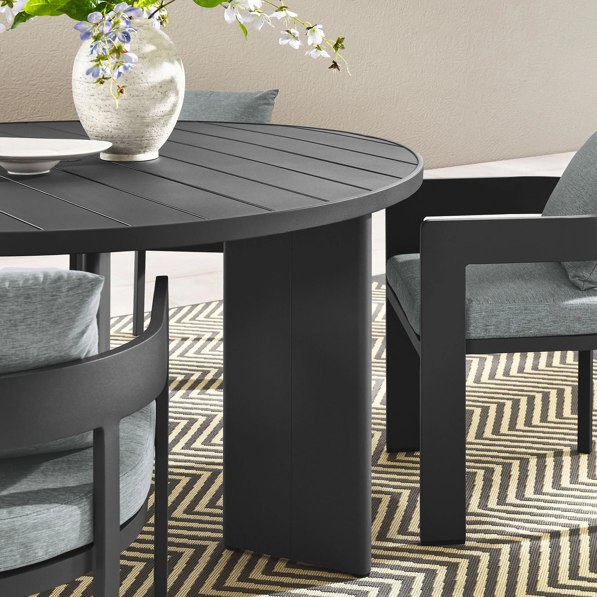 Tahoe 5-Piece Outdoor Patio Aluminum Dining Set