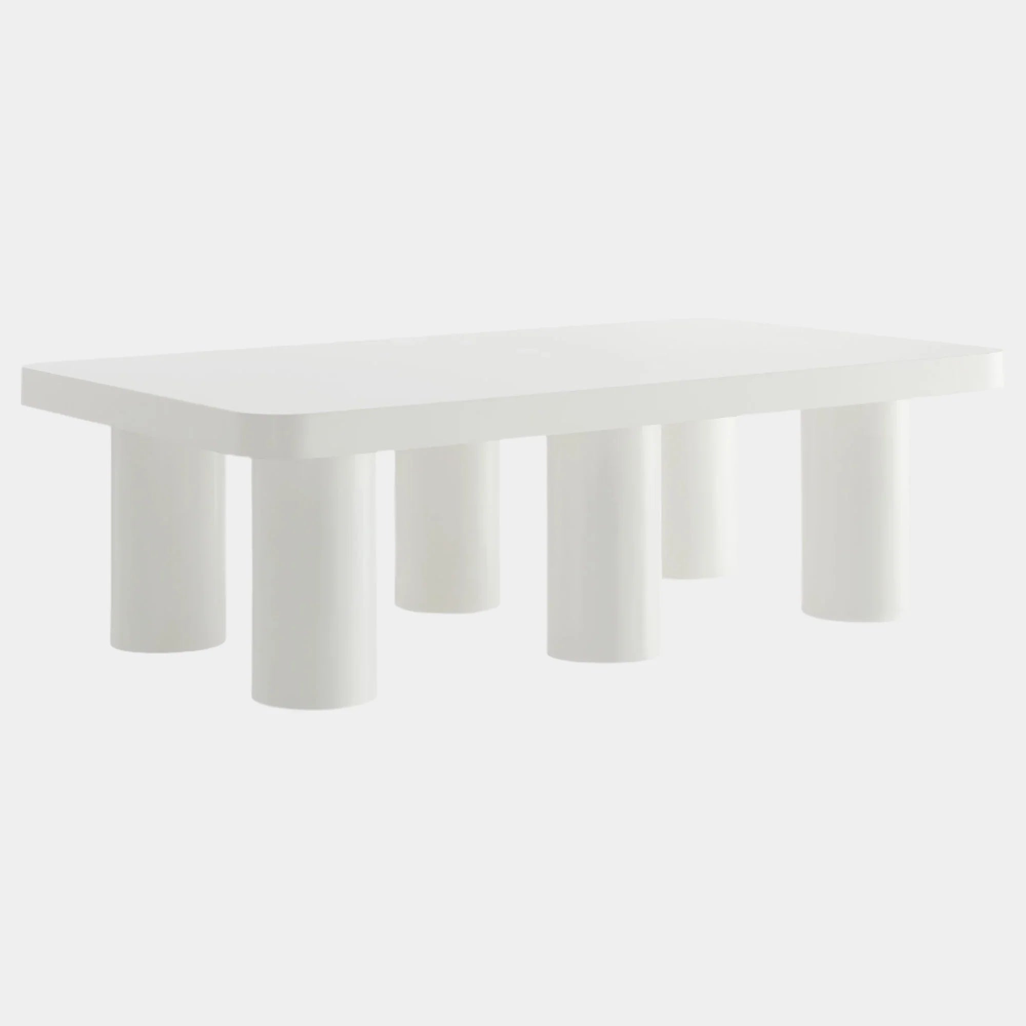 Cleo 54” Rectangular Coffee Table in White