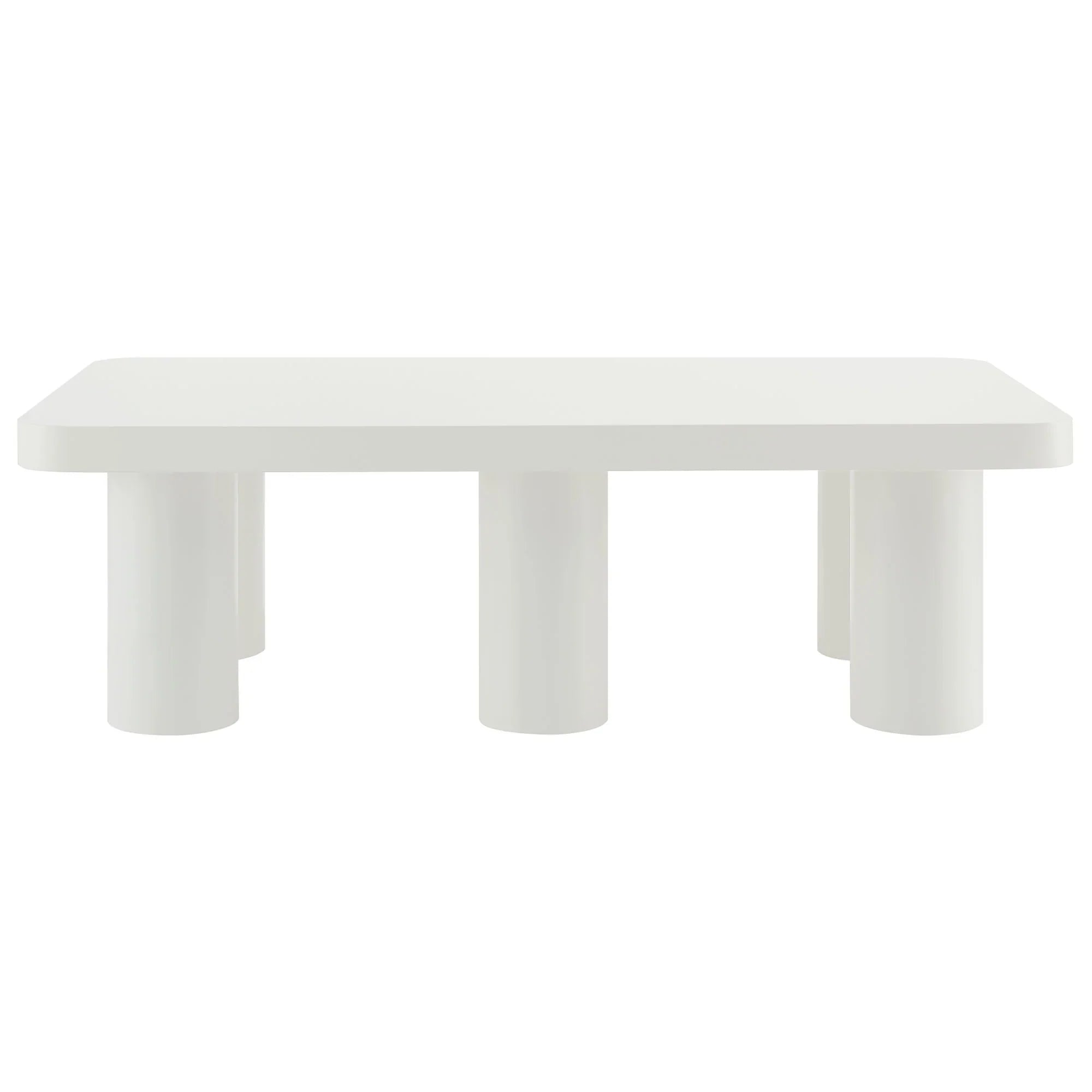 Cleo 54” Rectangular Coffee Table in White