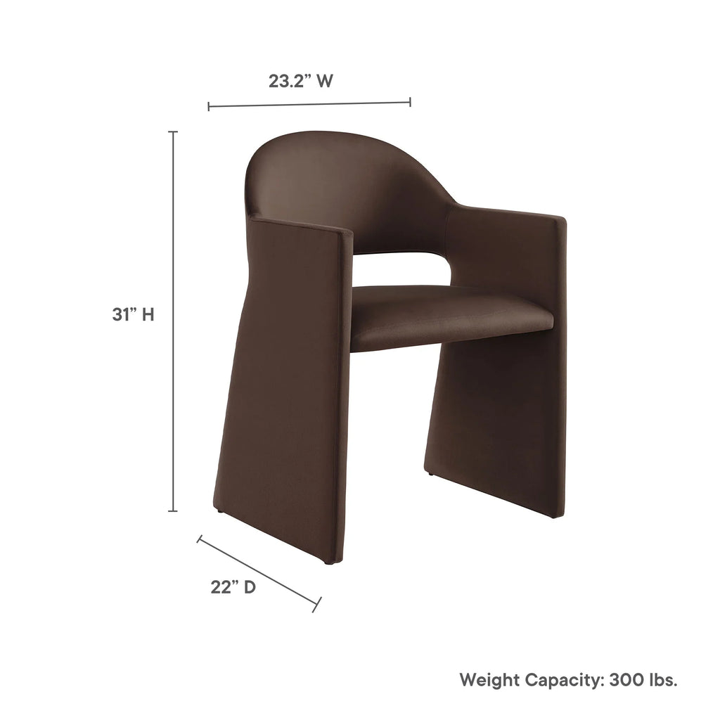 Talia Performance Velvet Dining Armchair