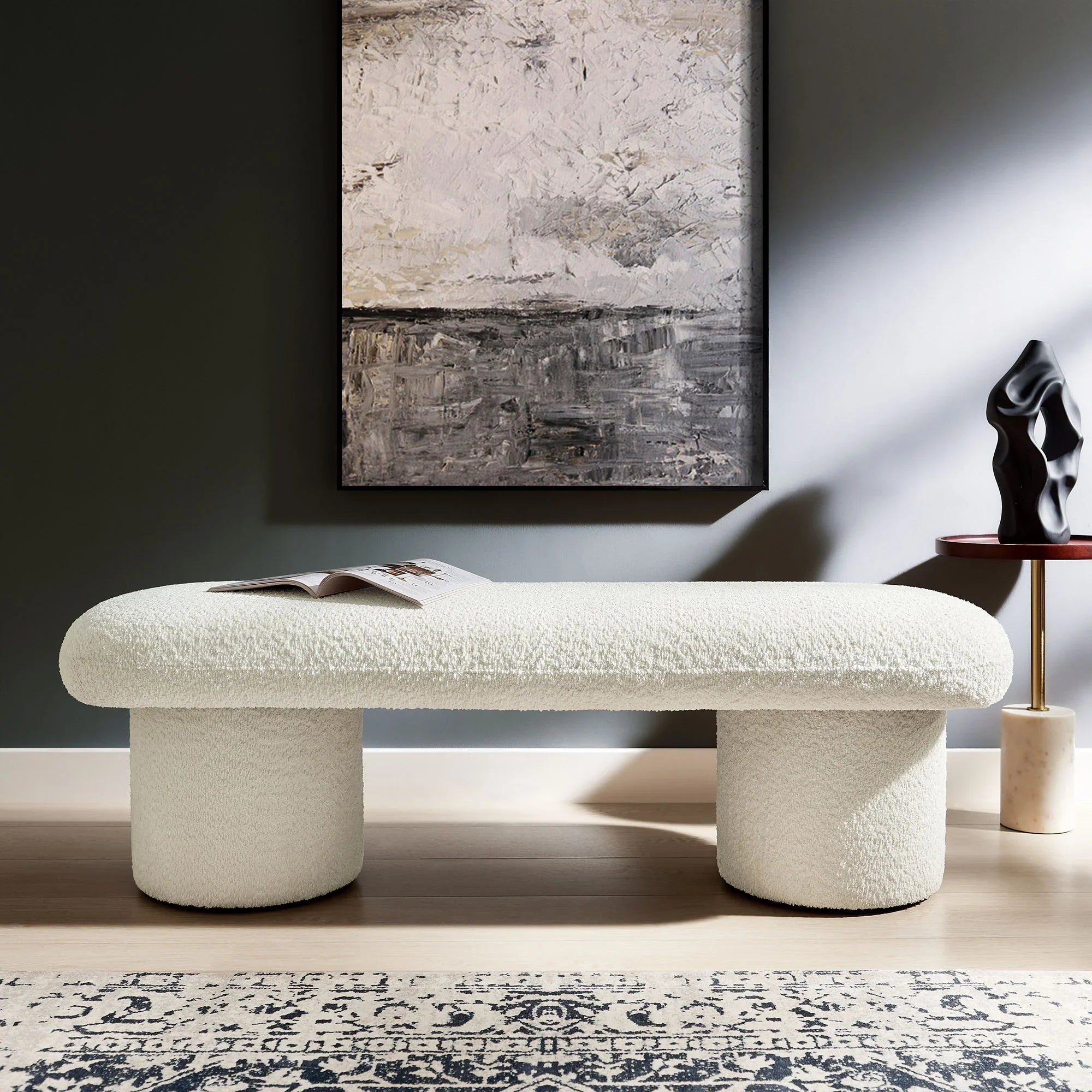 Orla Chenille Upholstered Bench