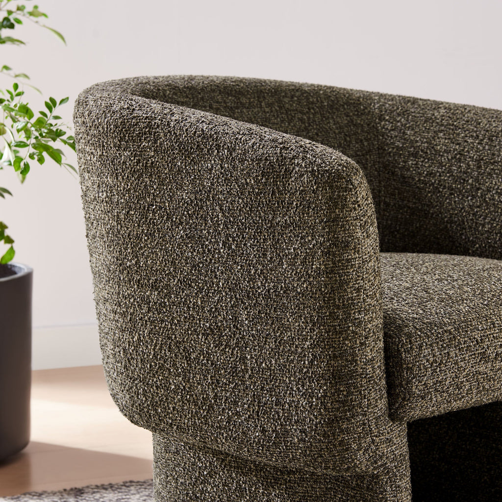 Muse Boucle Fabric Barrel Accent Chair