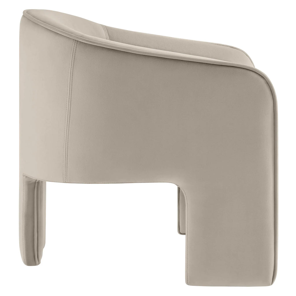 Greer Performance Velvet Upholstered Accent Armchair