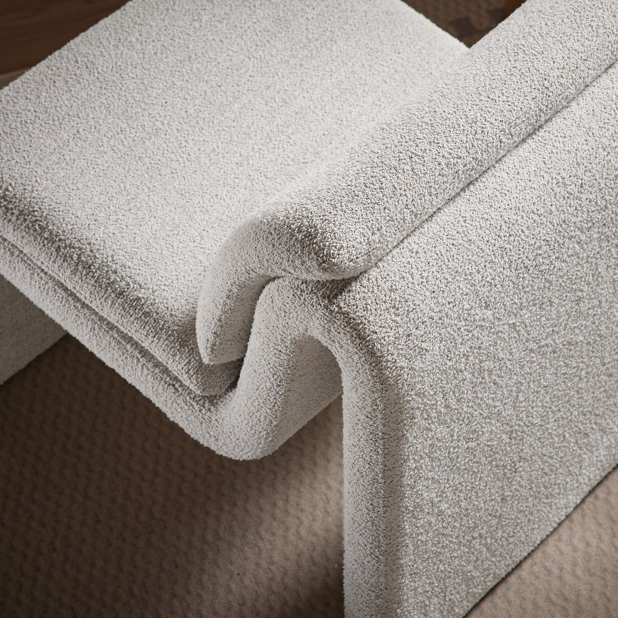 Lume Boucle Upholstered Armless Accent Chair