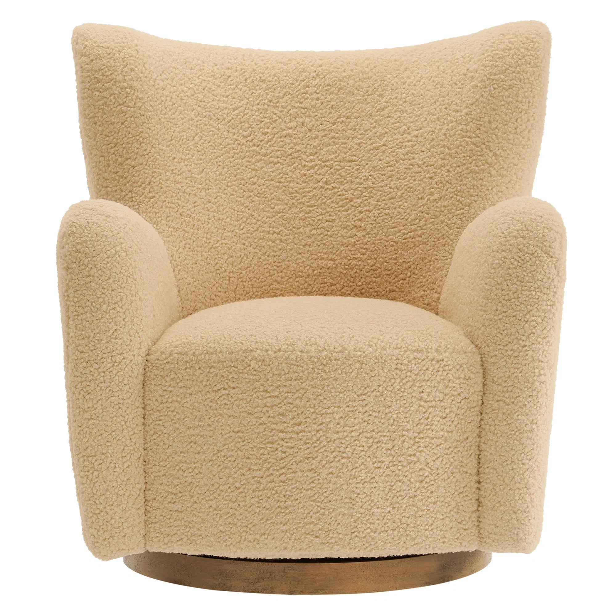 Montrose Wingback Sherpa Swivel Accent Chair