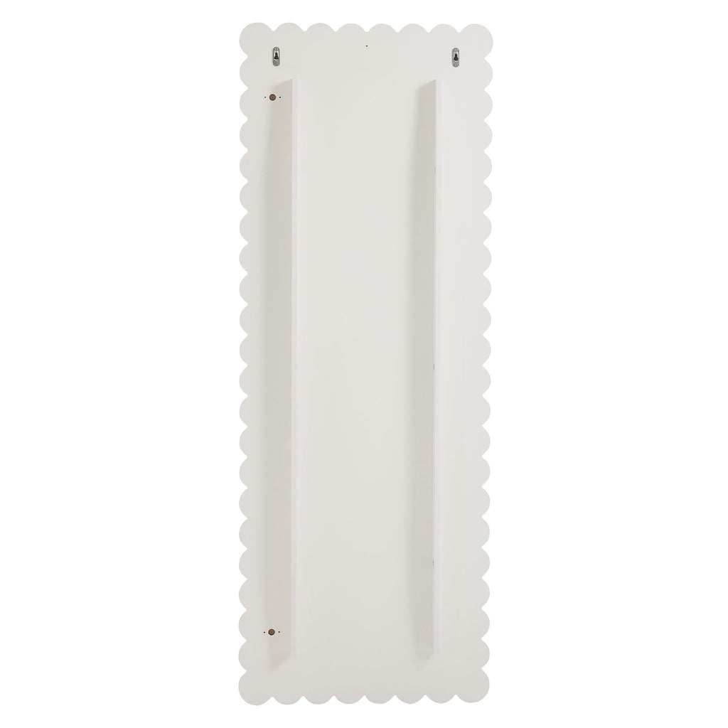 Emmeline Scalloped Rectangle Floor Mirror
