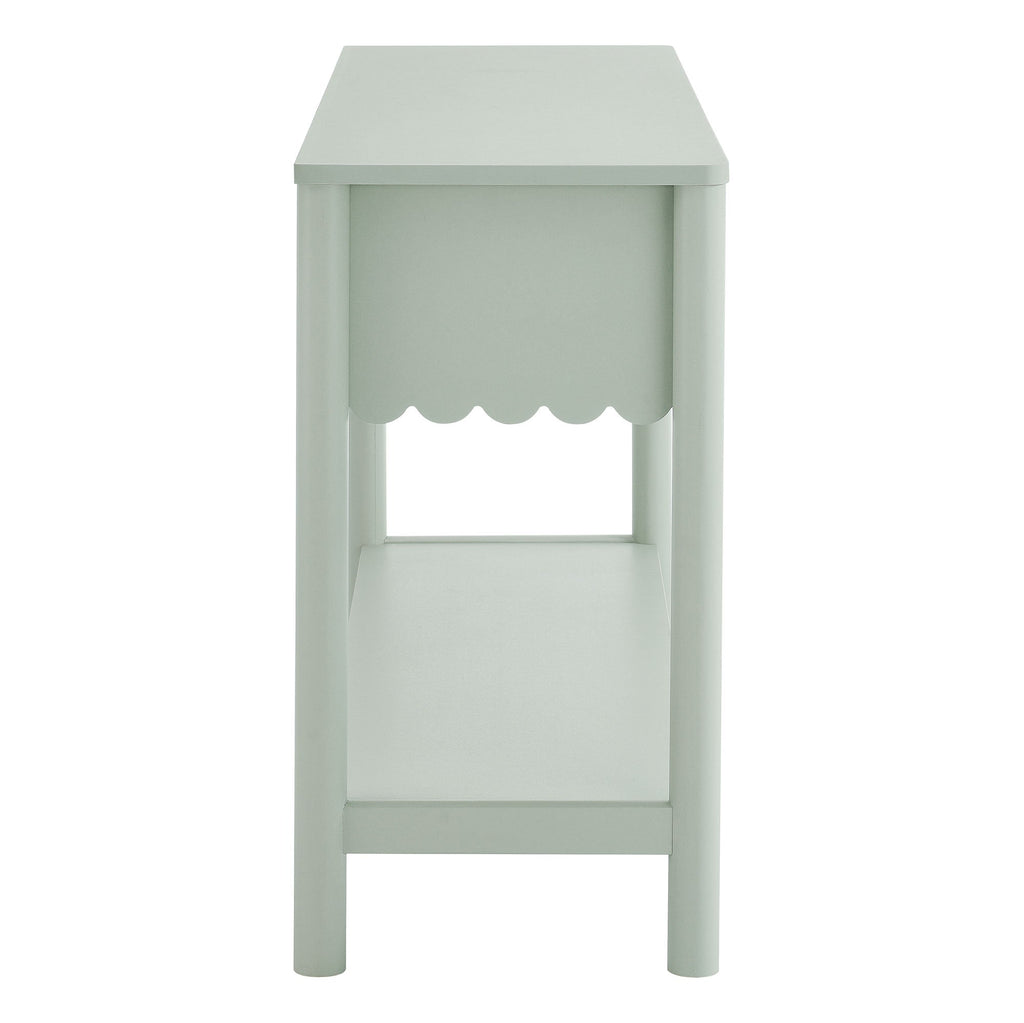 Emmeline 3-Drawer Scalloped Console Table