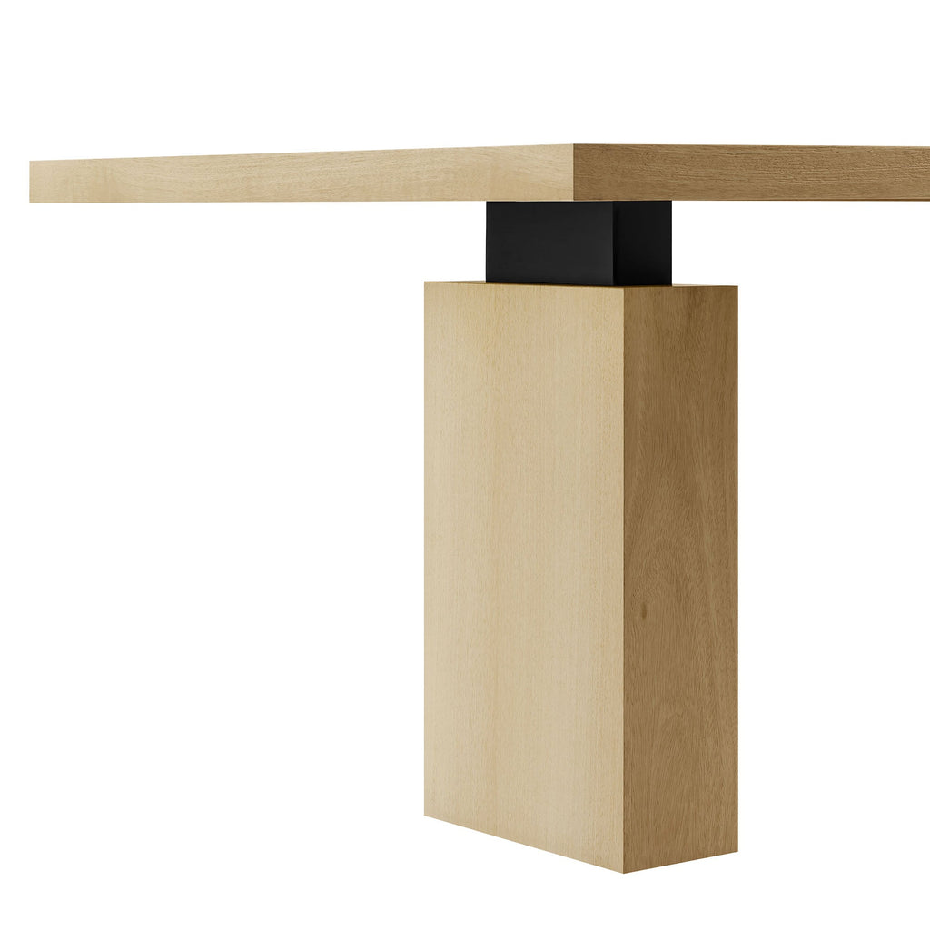 Piston 82" Rectangular Wood Dining Table in Natural