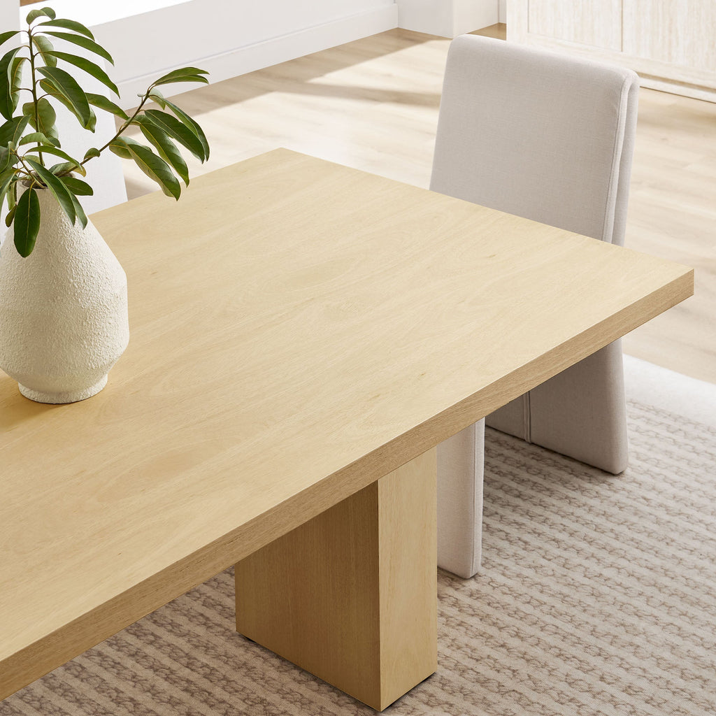 Piston 82" Rectangular Wood Dining Table in Natural