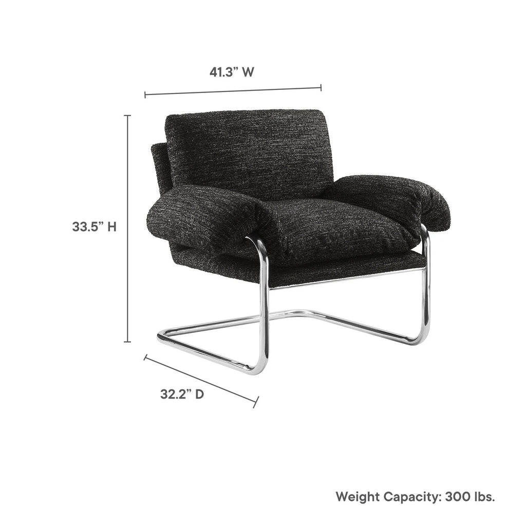 Ansel Boucle Fabric Accent Chair