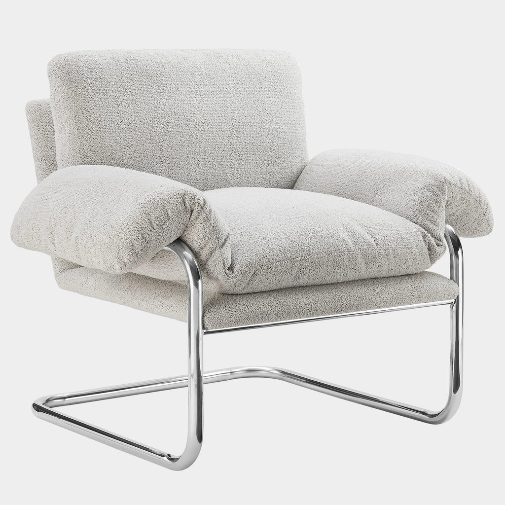 Ansel Boucle Fabric Accent Chair
