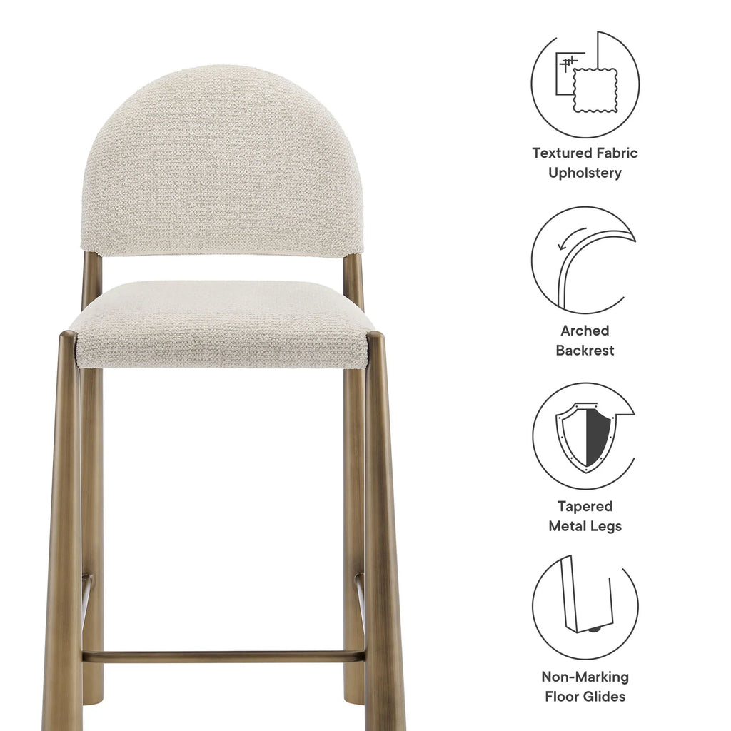 Hayley Upholstered Fabric Counter Stool