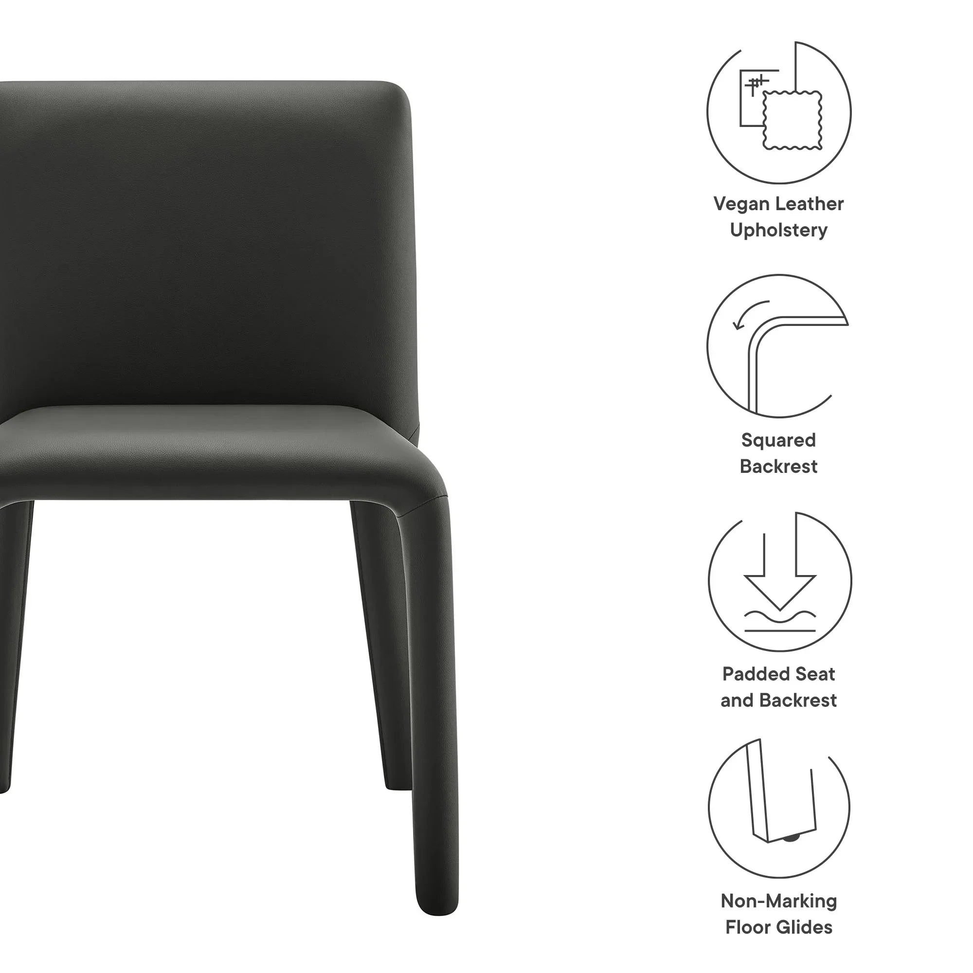 Rhodes Vegan Leather Upholstered Dining Chair