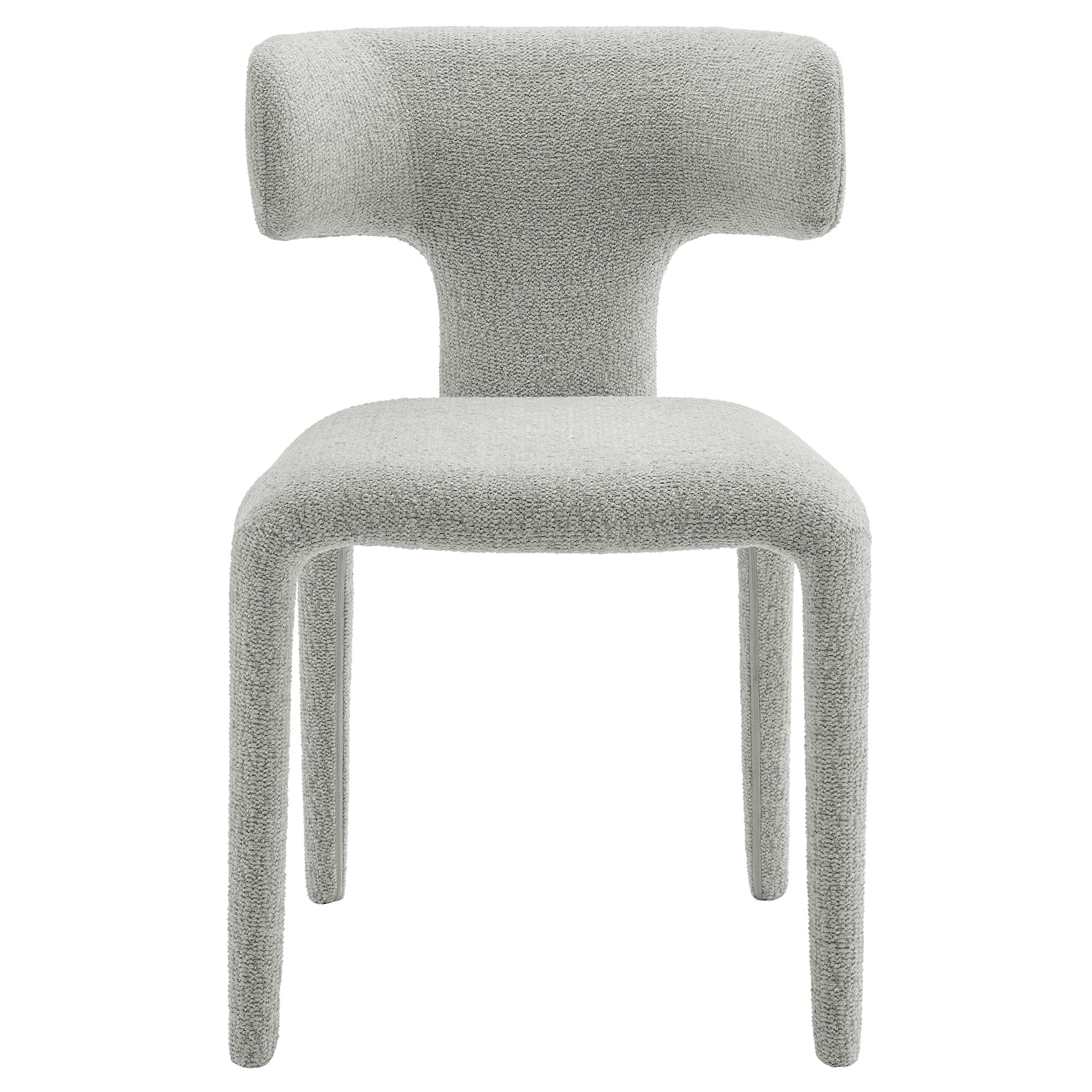 Stellan Curved Back Boucle Upholstered Dining Chair Set of Two