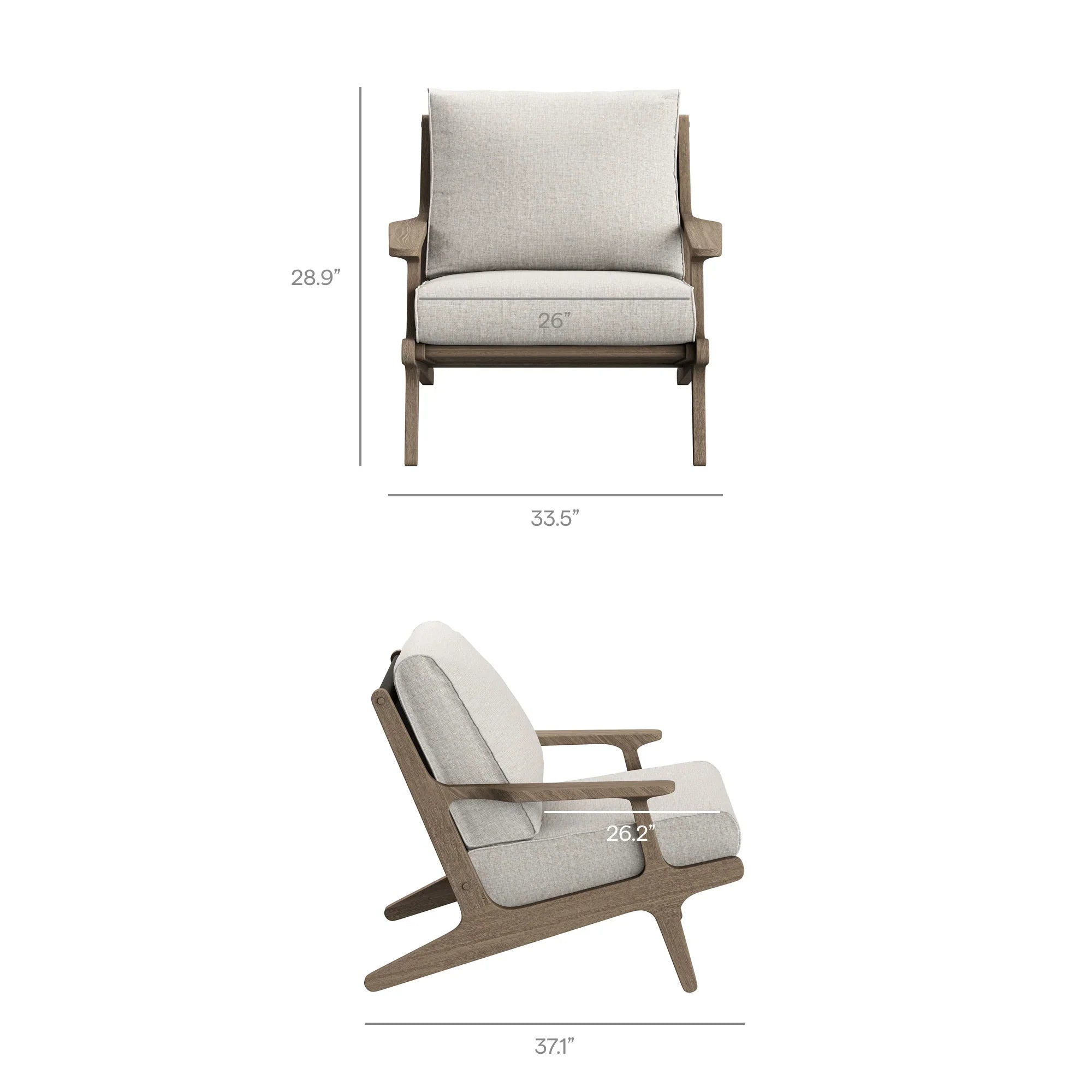 Saratoga Outdoor Patio Teak Wood Armchair