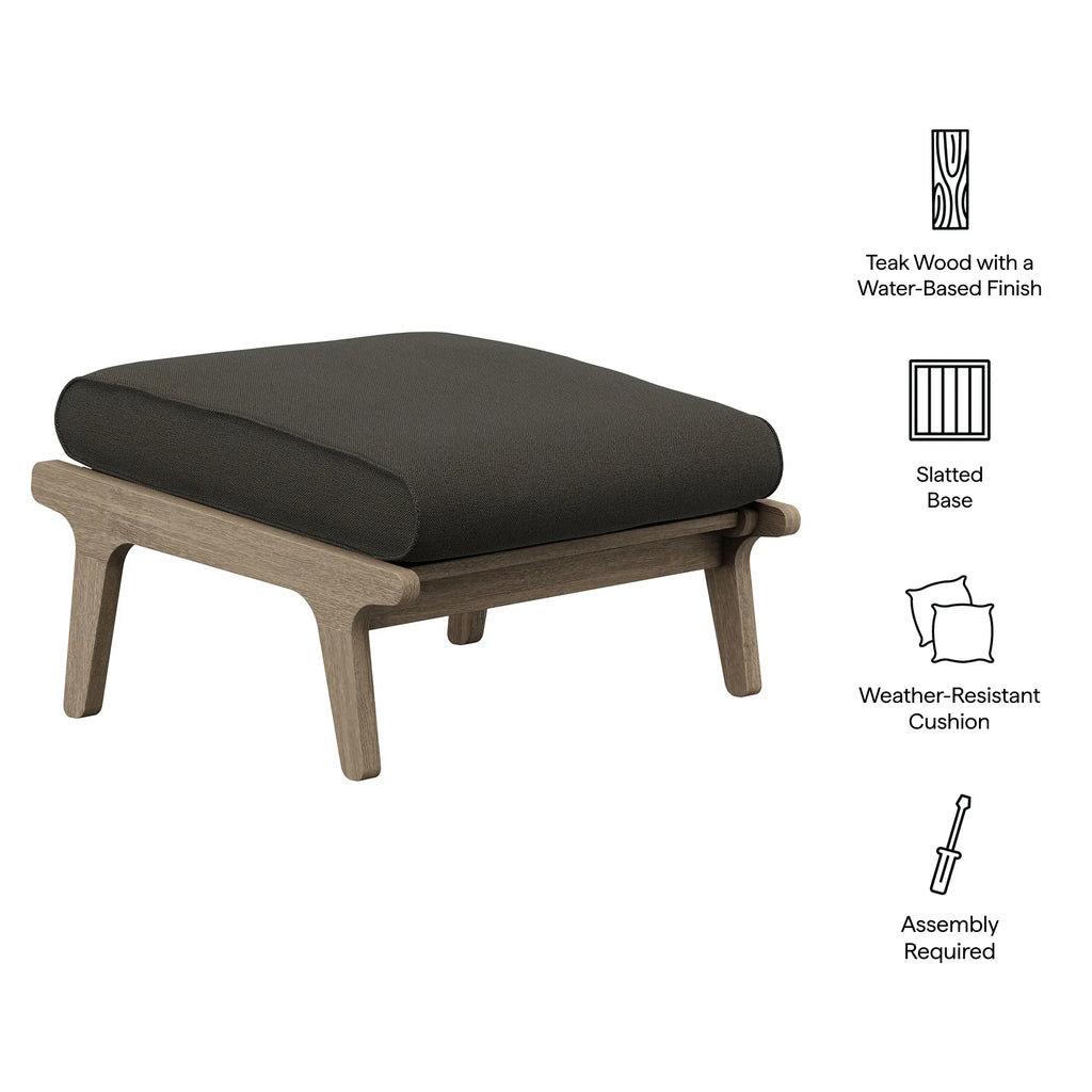 Saratoga Outdoor Teak Ottoman