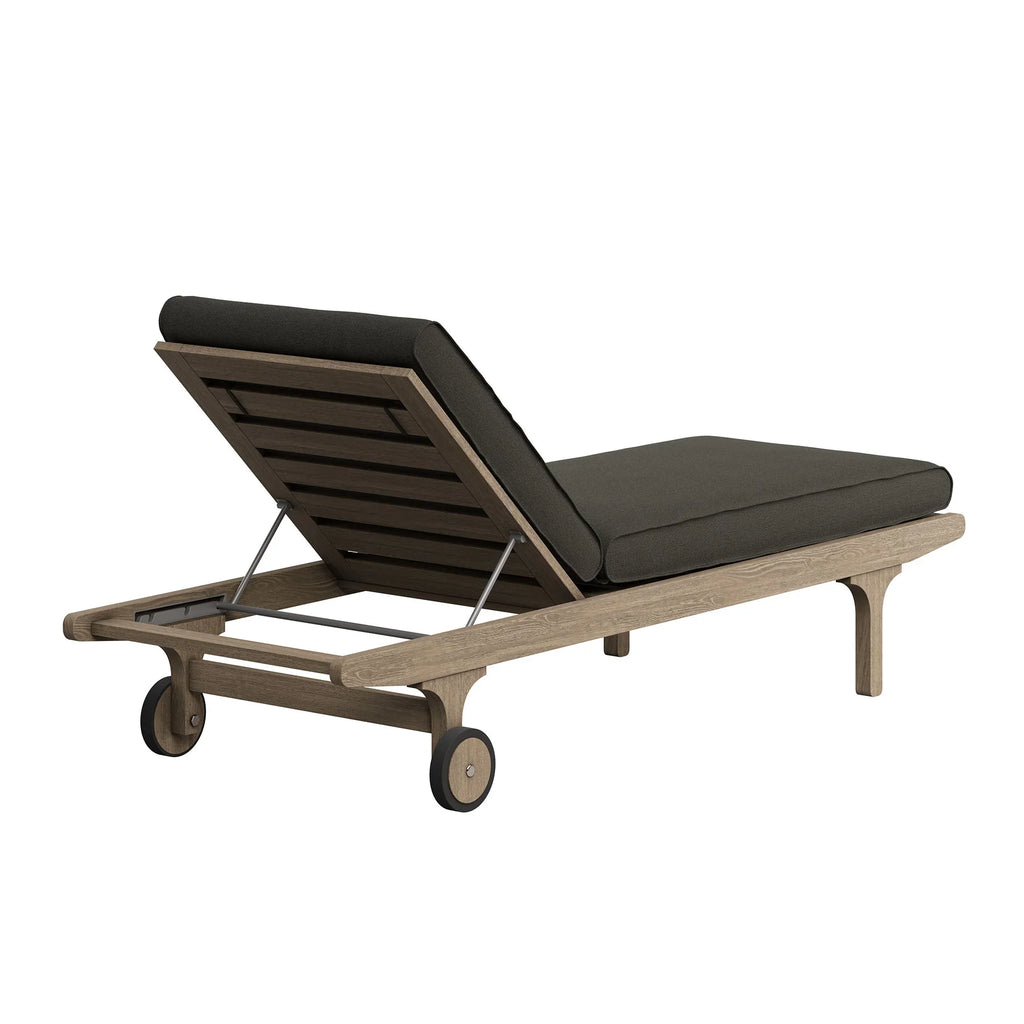 Saratoga Outdoor Teak Wood 3-Piece Chaise Lounge