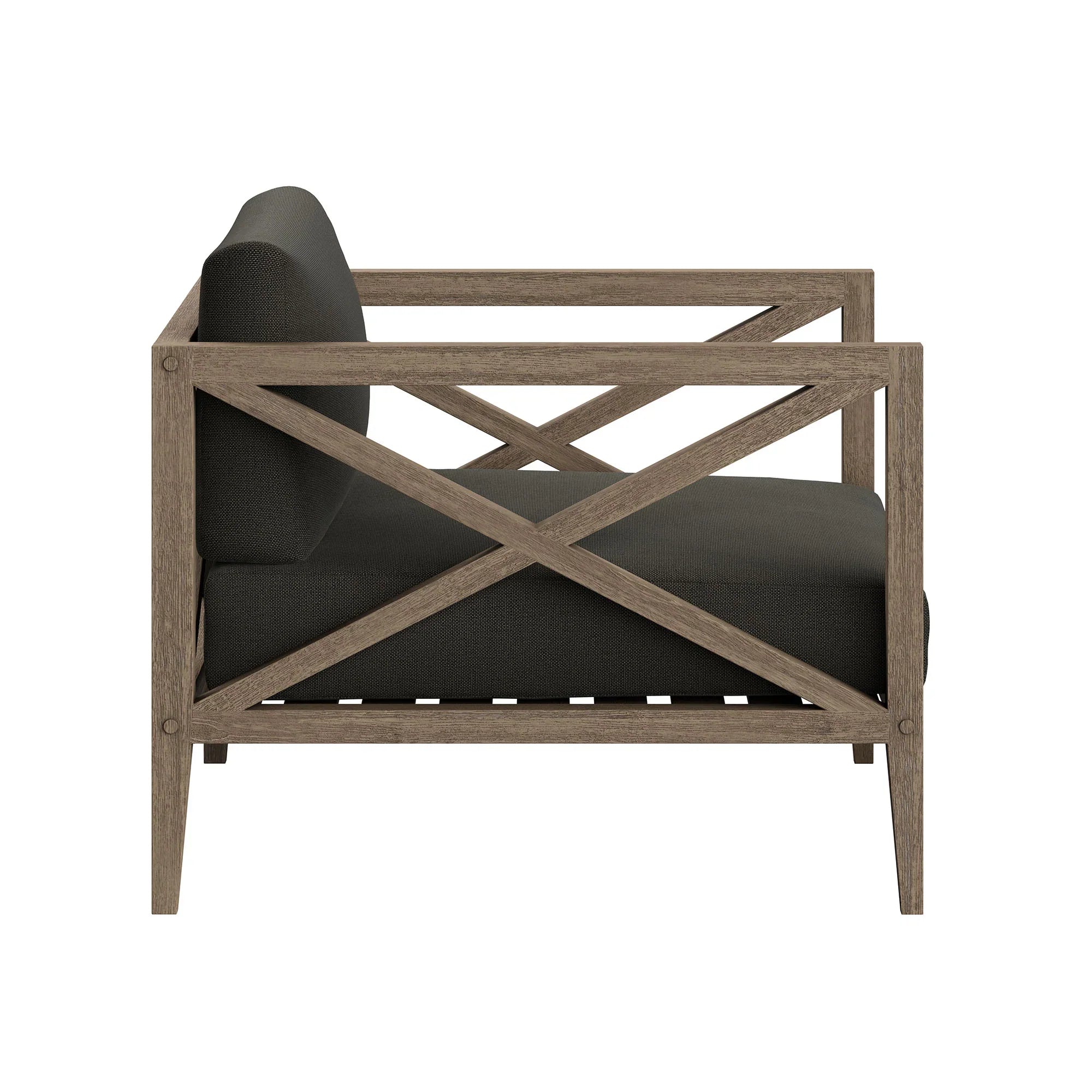 Northlake 3-Piece Outdoor Teak Wood Furniture Set with Armchair and Side Table