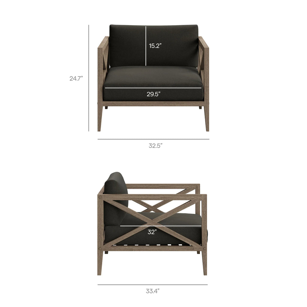 Northlake Outdoor Patio Teak Armchair