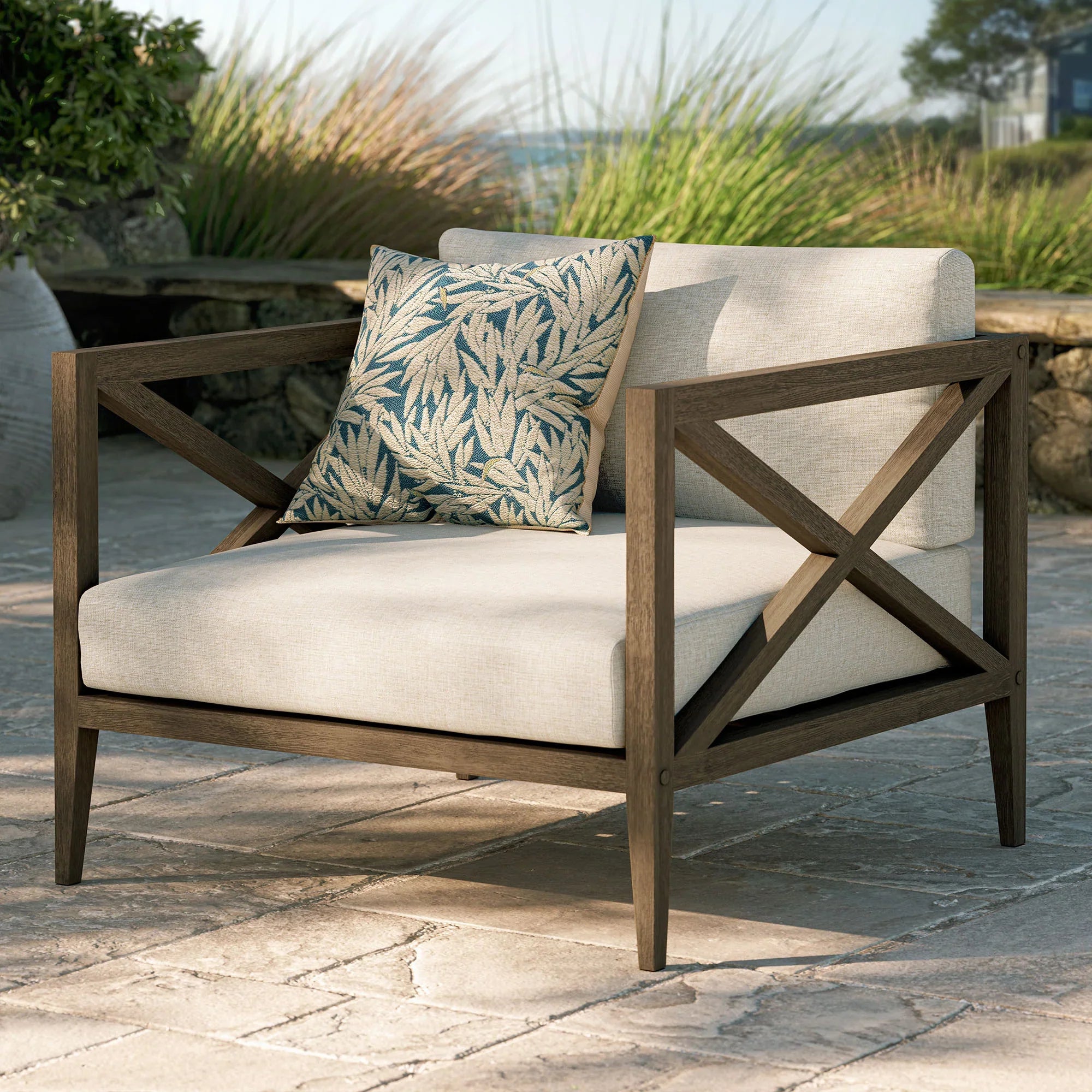Northlake Outdoor Patio Teak Armchair