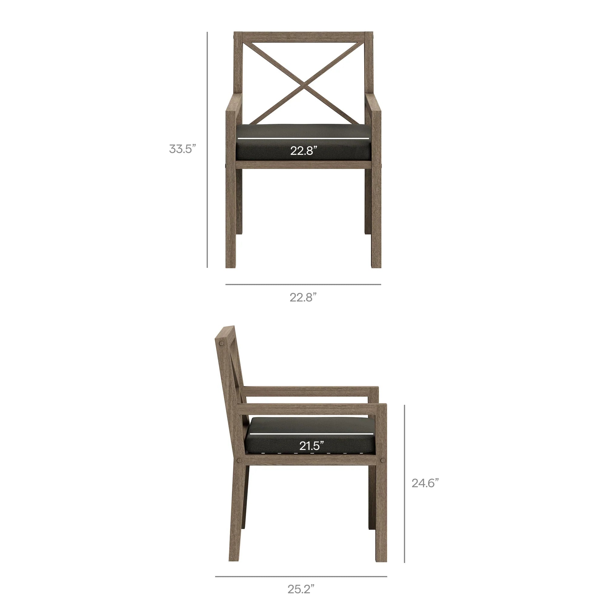 Northlake Outdoor Teak Dining Armchair