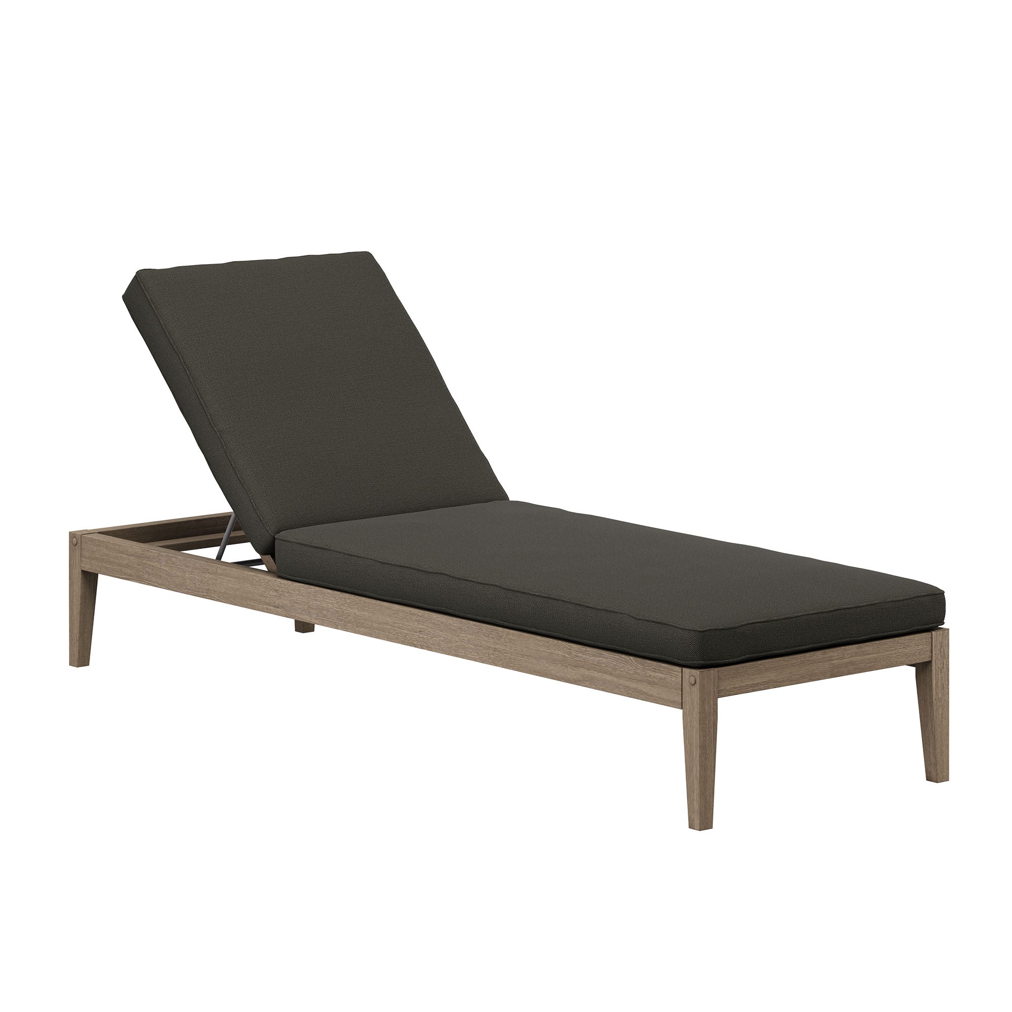Northlake 3-Piece Outdoor Teak Wood Furniture Set with Chaise Lounges and Side Table