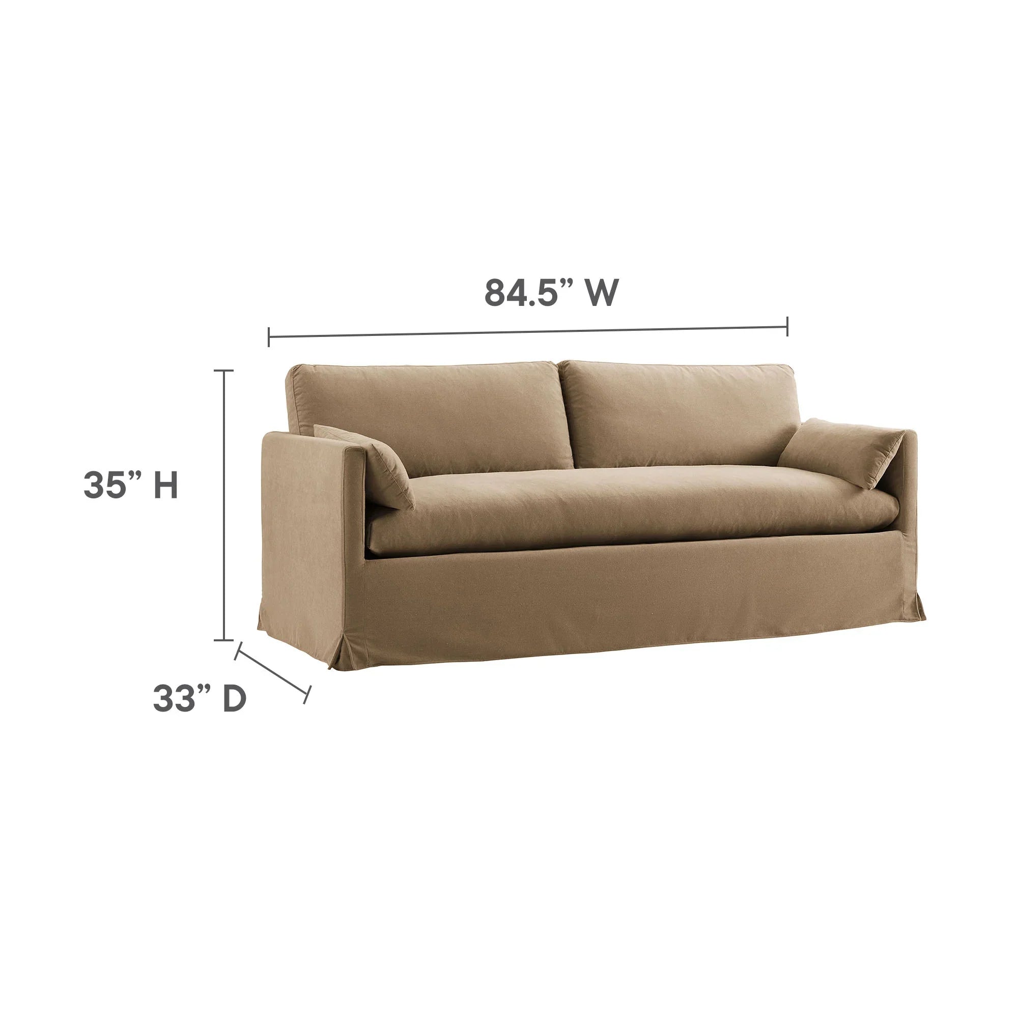 Wellfleet 85" Slipcovered Fabric Sofa