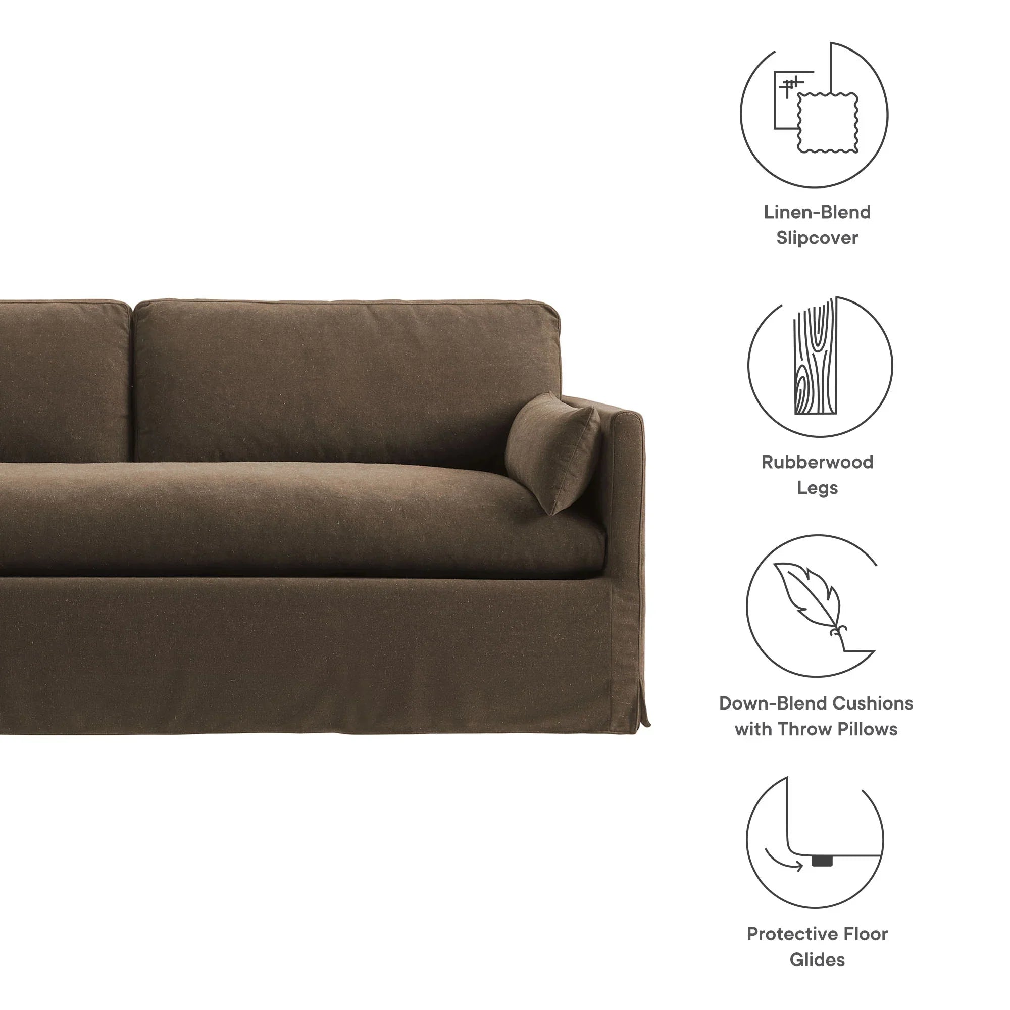 Wellfleet 85" Slipcovered Fabric Sofa