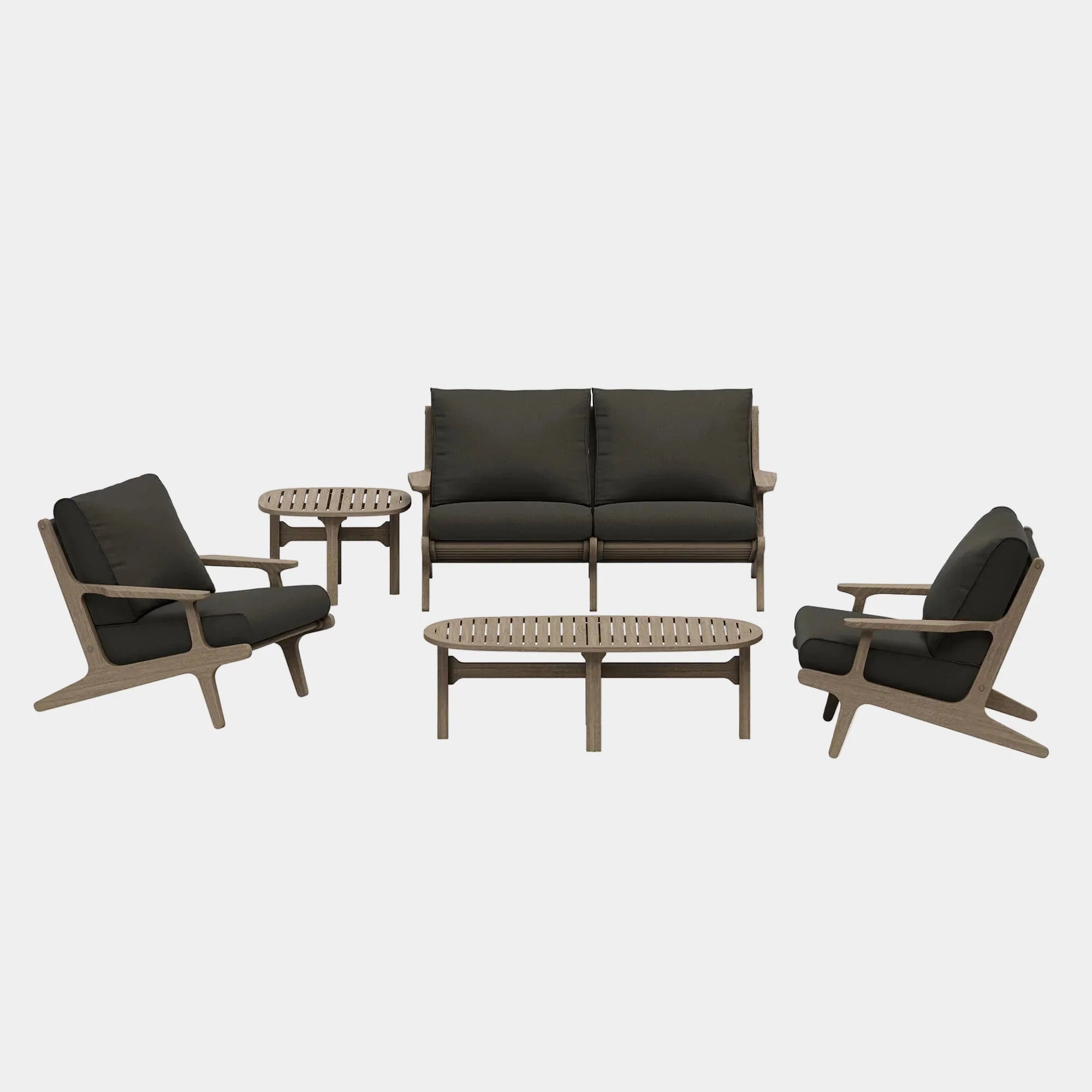 Saratoga 5-Piece Outdoor Teak Wood Furniture Set