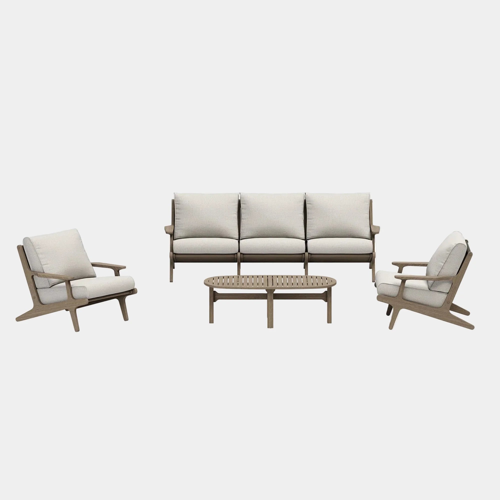 Saratoga 4-Piece Outdoor Teak Wood Furniture Set