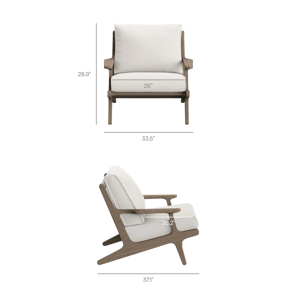 Saratoga 4-Piece Outdoor Teak Wood Furniture Set
