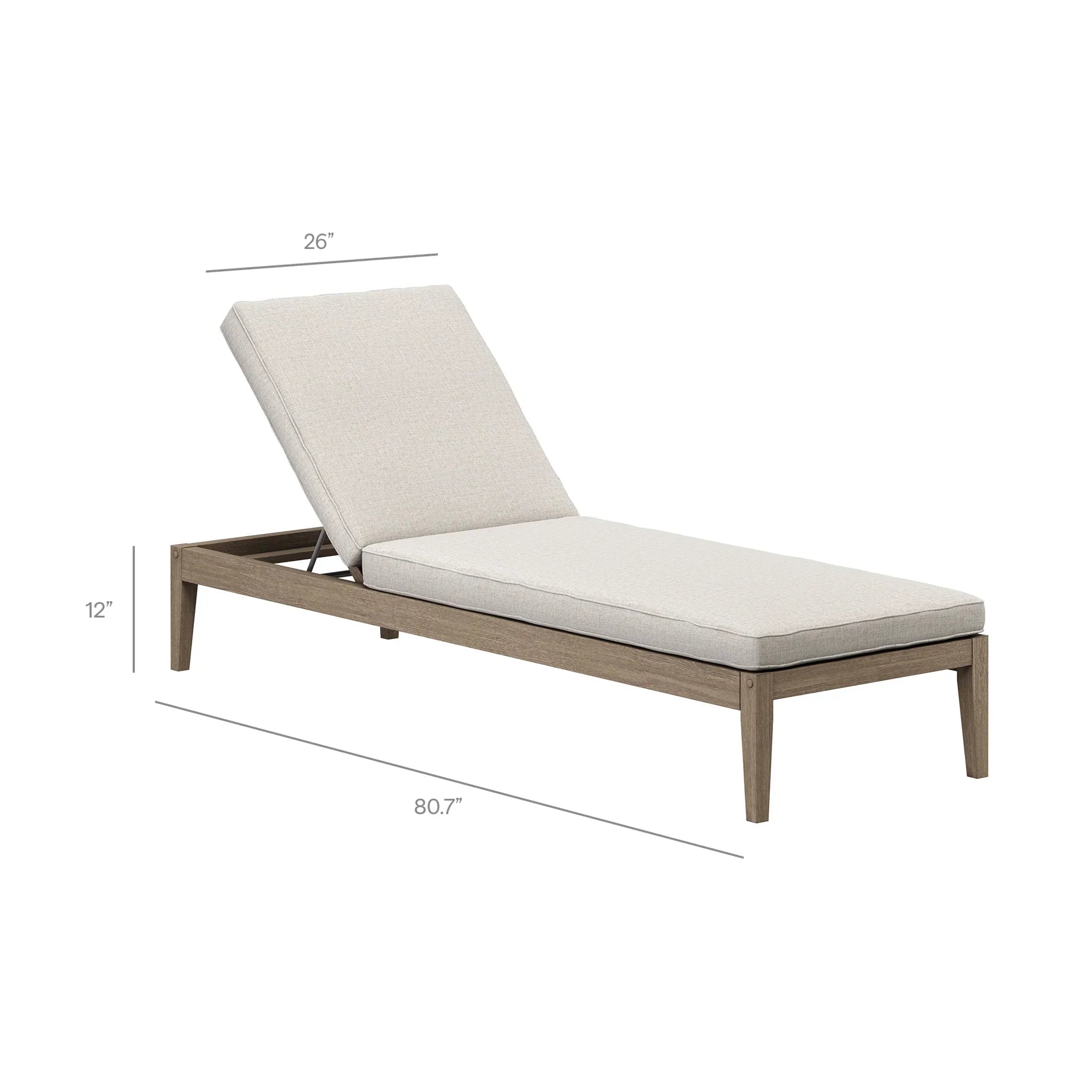 Saratoga Outdoor Teak Wood 3-Piece Chaise Lounge