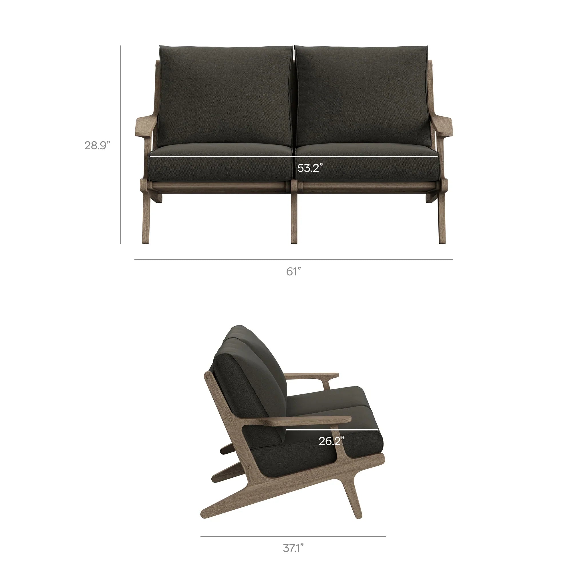 Saratoga 4-Piece Outdoor Teak Wood Furniture Set