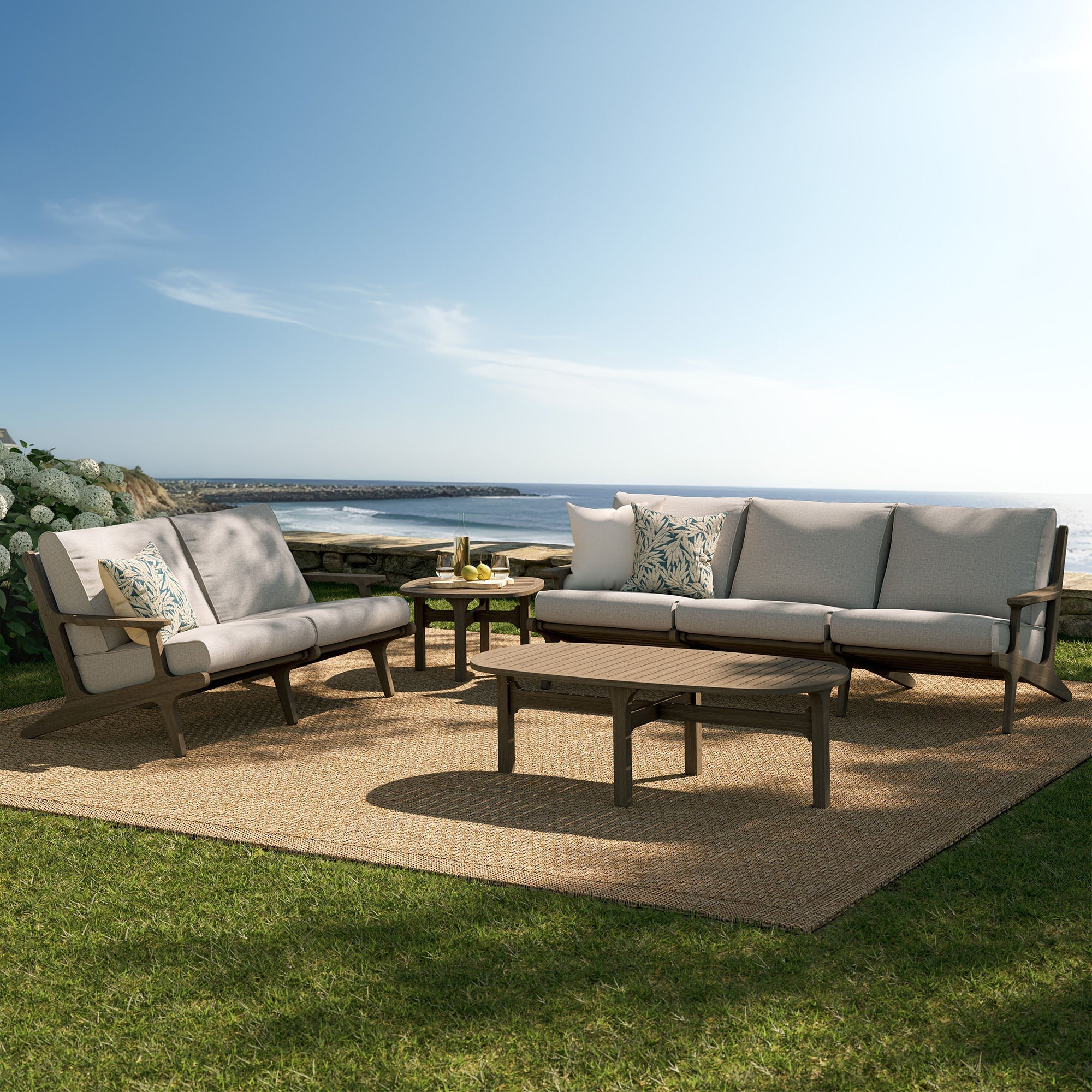 Saratoga 4-Piece Outdoor Teak Wood Furniture Set