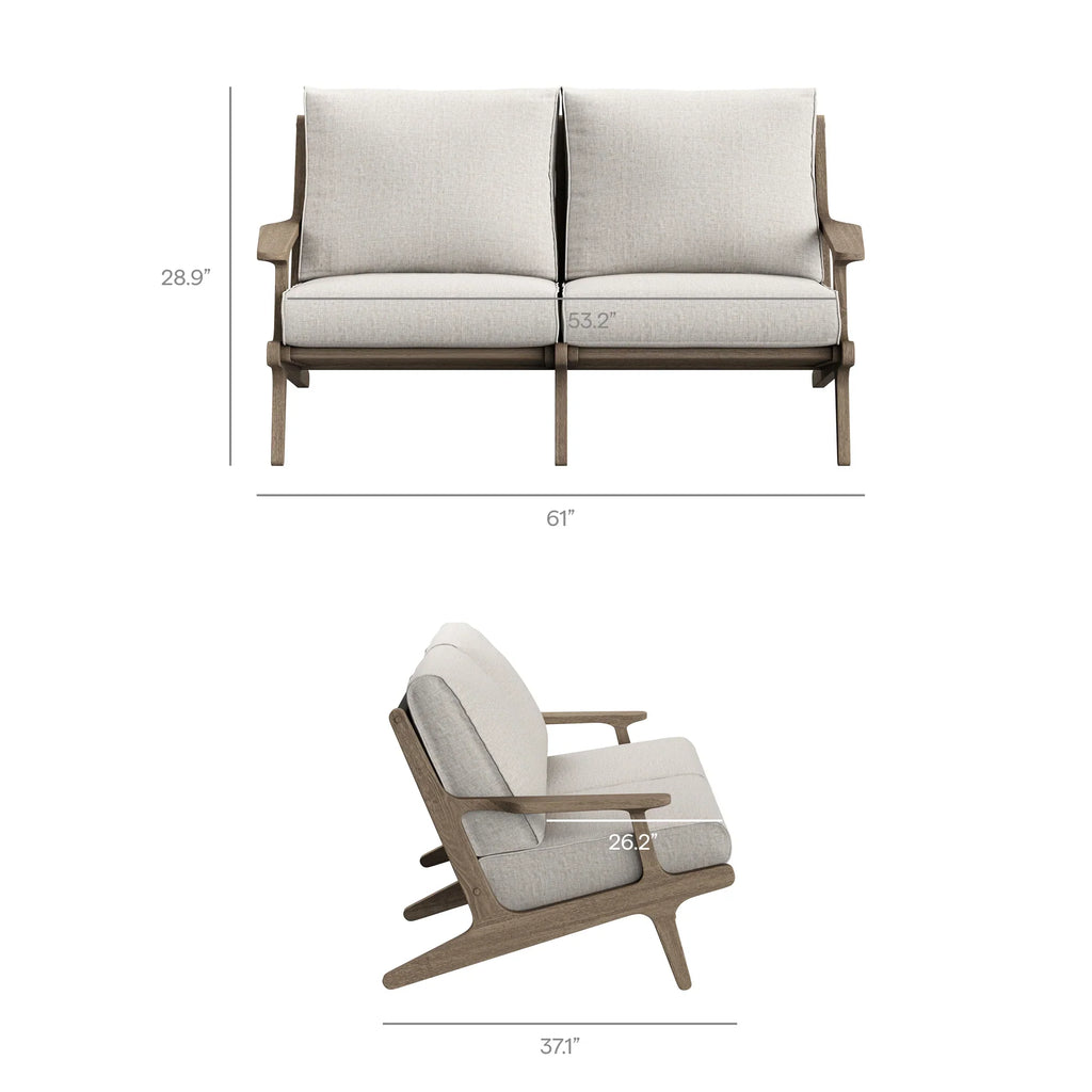 Saratoga 4-Piece Outdoor Teak Wood Furniture Set