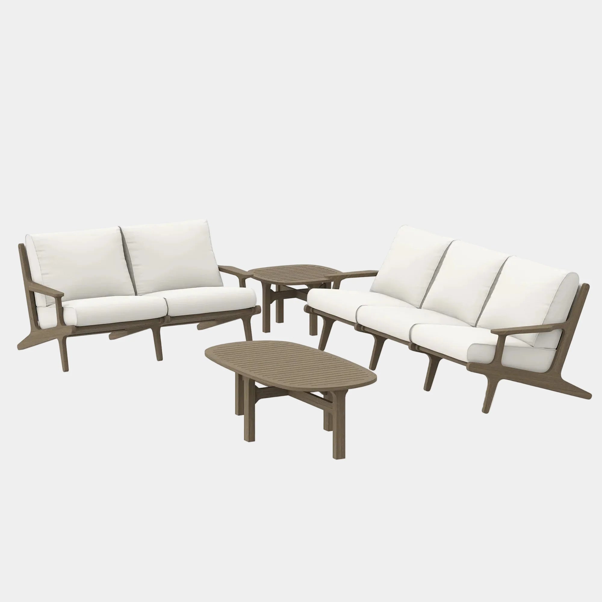 Saratoga 4-Piece Outdoor Teak Wood Furniture Set