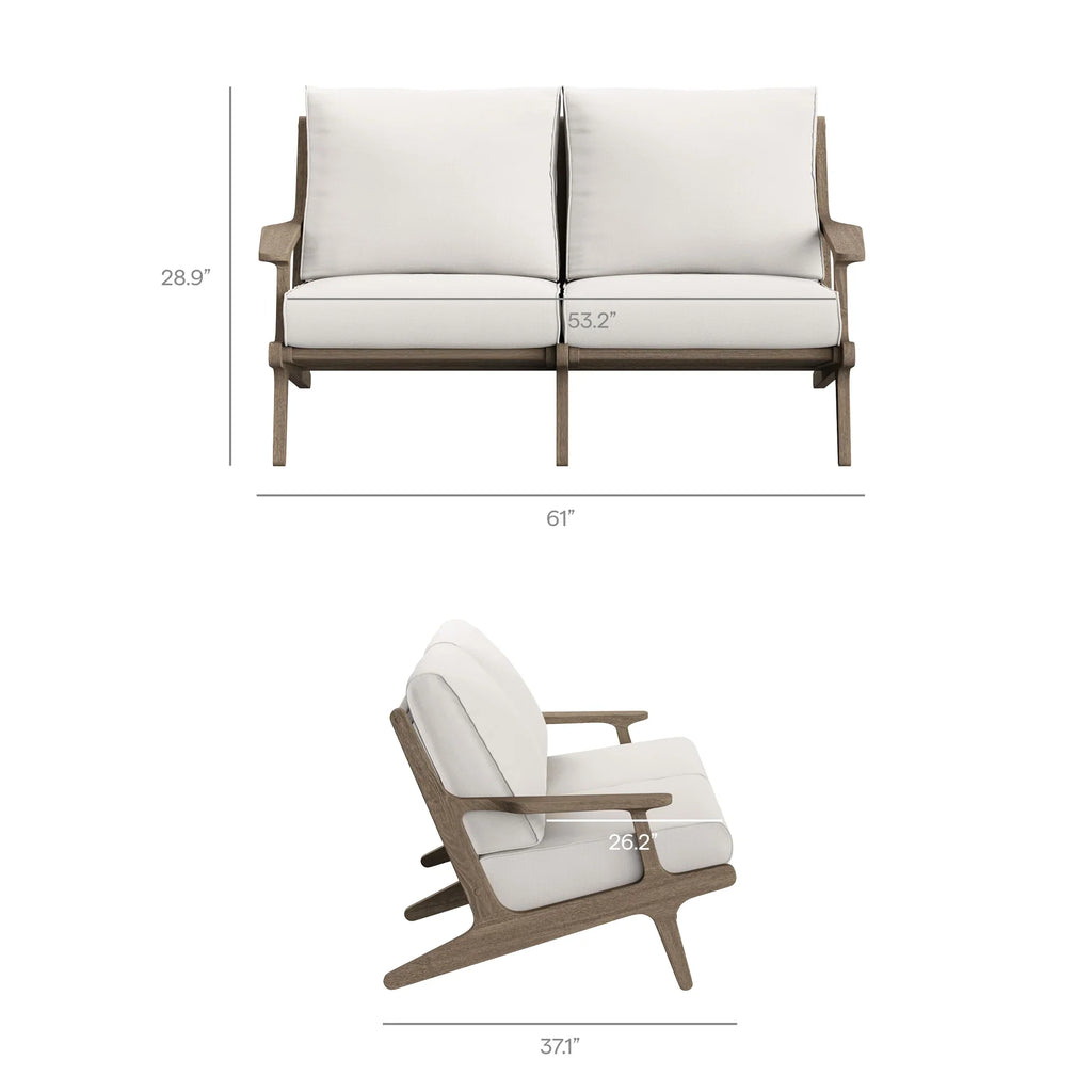 Saratoga 4-Piece Outdoor Teak Wood Furniture Set