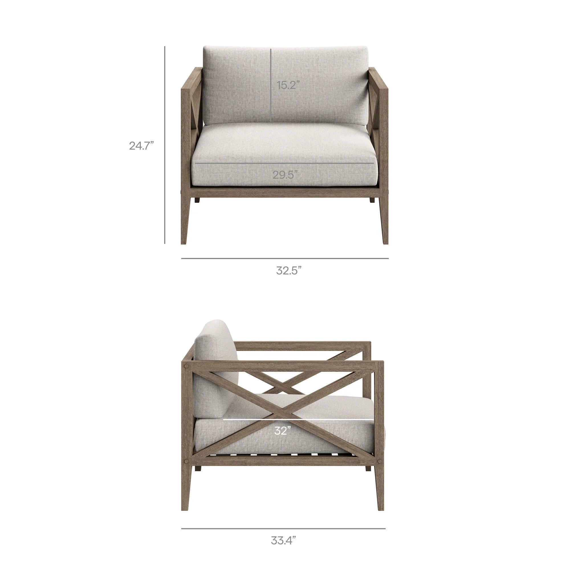 Northlake 5-Piece Outdoor Teak Wood Furniture Set