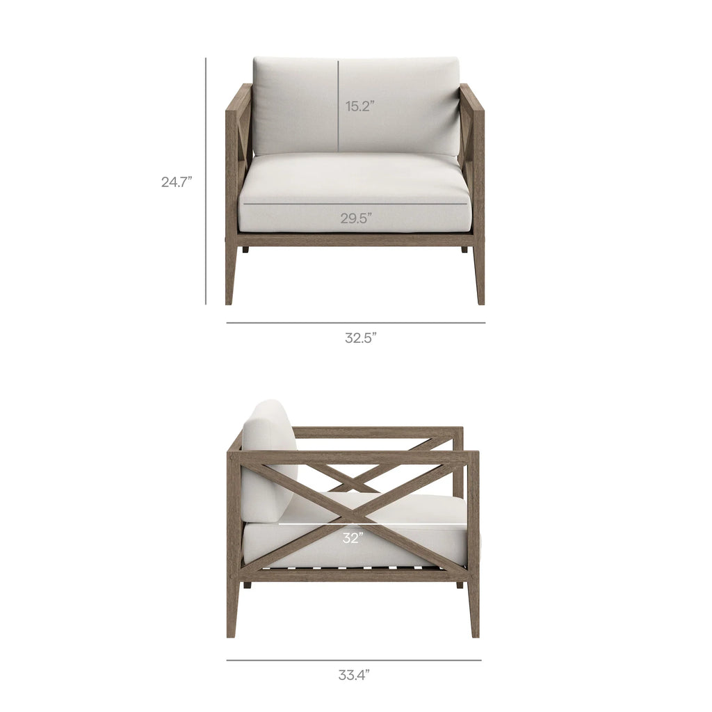 Northlake 5-Piece Outdoor Teak Wood Furniture Set