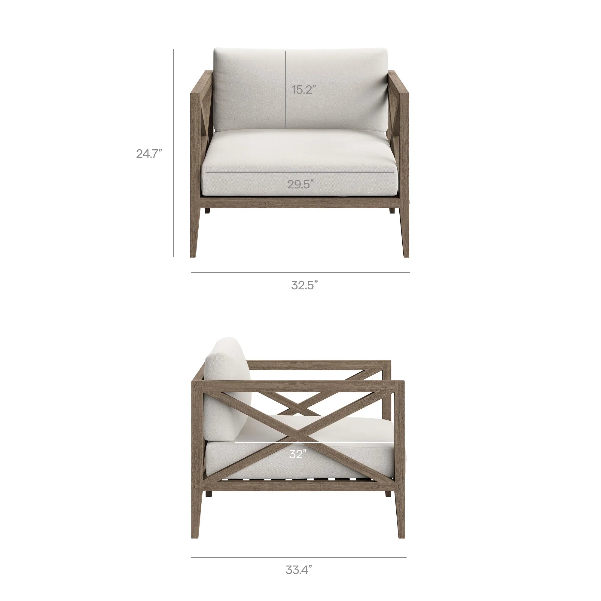 Northlake 5-Piece Outdoor Teak Wood Furniture Set