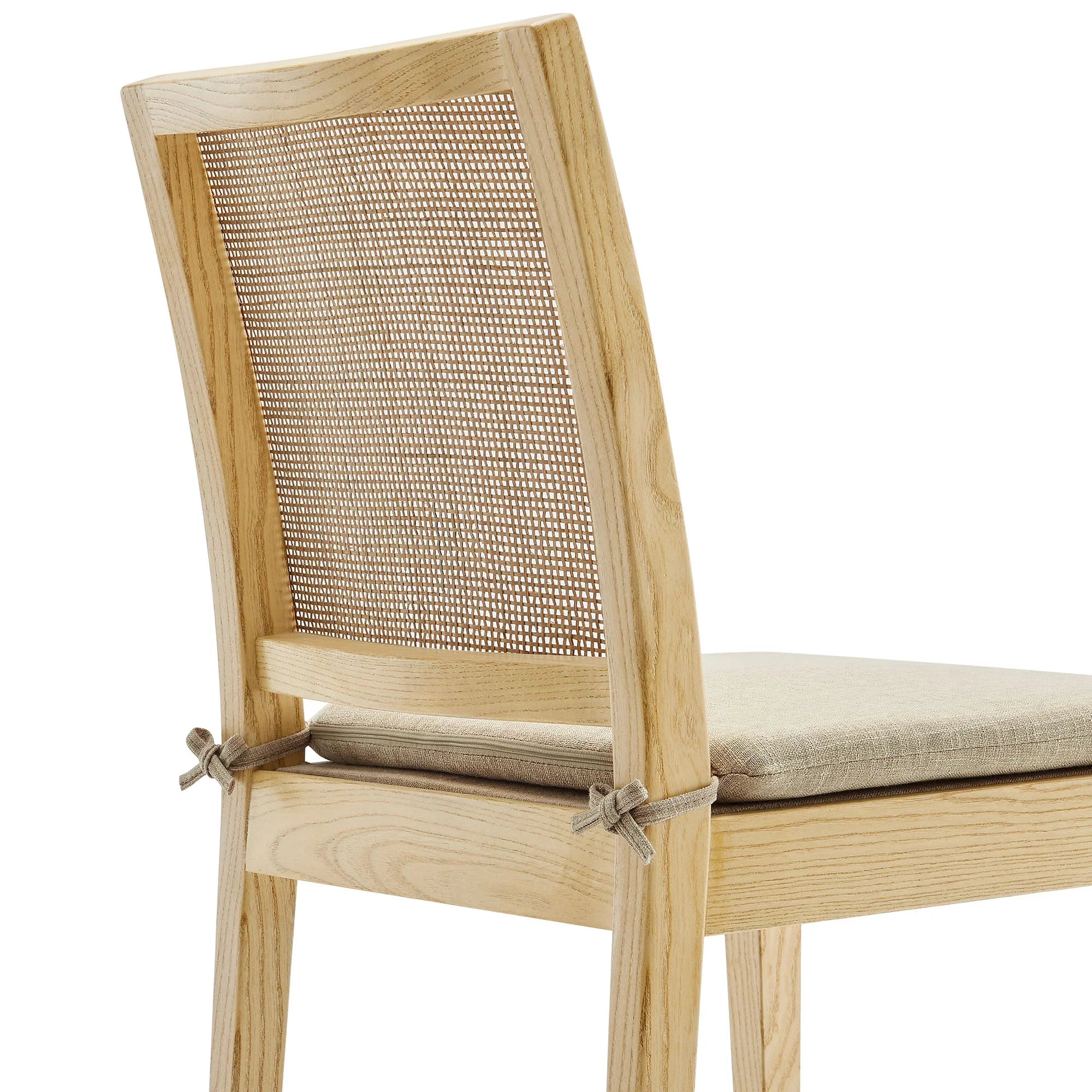 Ovard Wood and Rattan Dining Chair in Natural