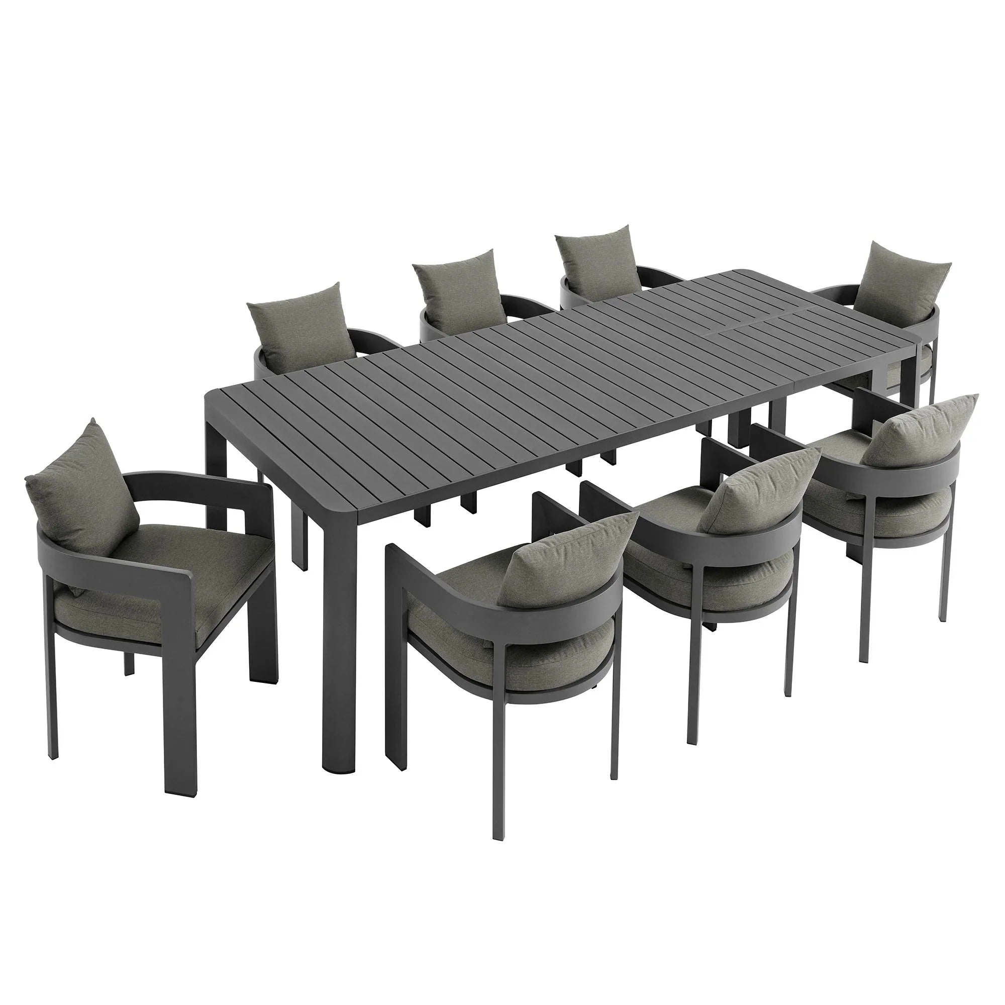 Tahoe 9-Piece Outdoor Patio Aluminum Dining Set