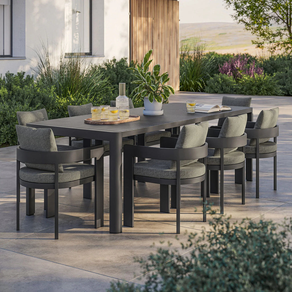 Tahoe 9-Piece Outdoor Patio Aluminum Dining Set