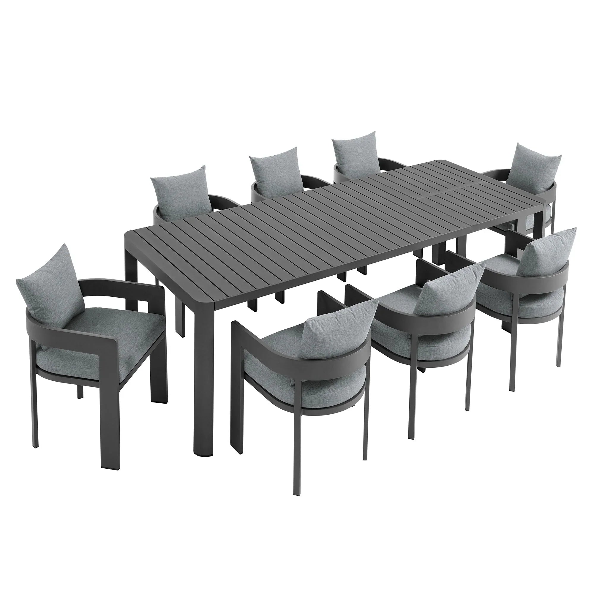 Tahoe 9-Piece Outdoor Patio Aluminum Dining Set